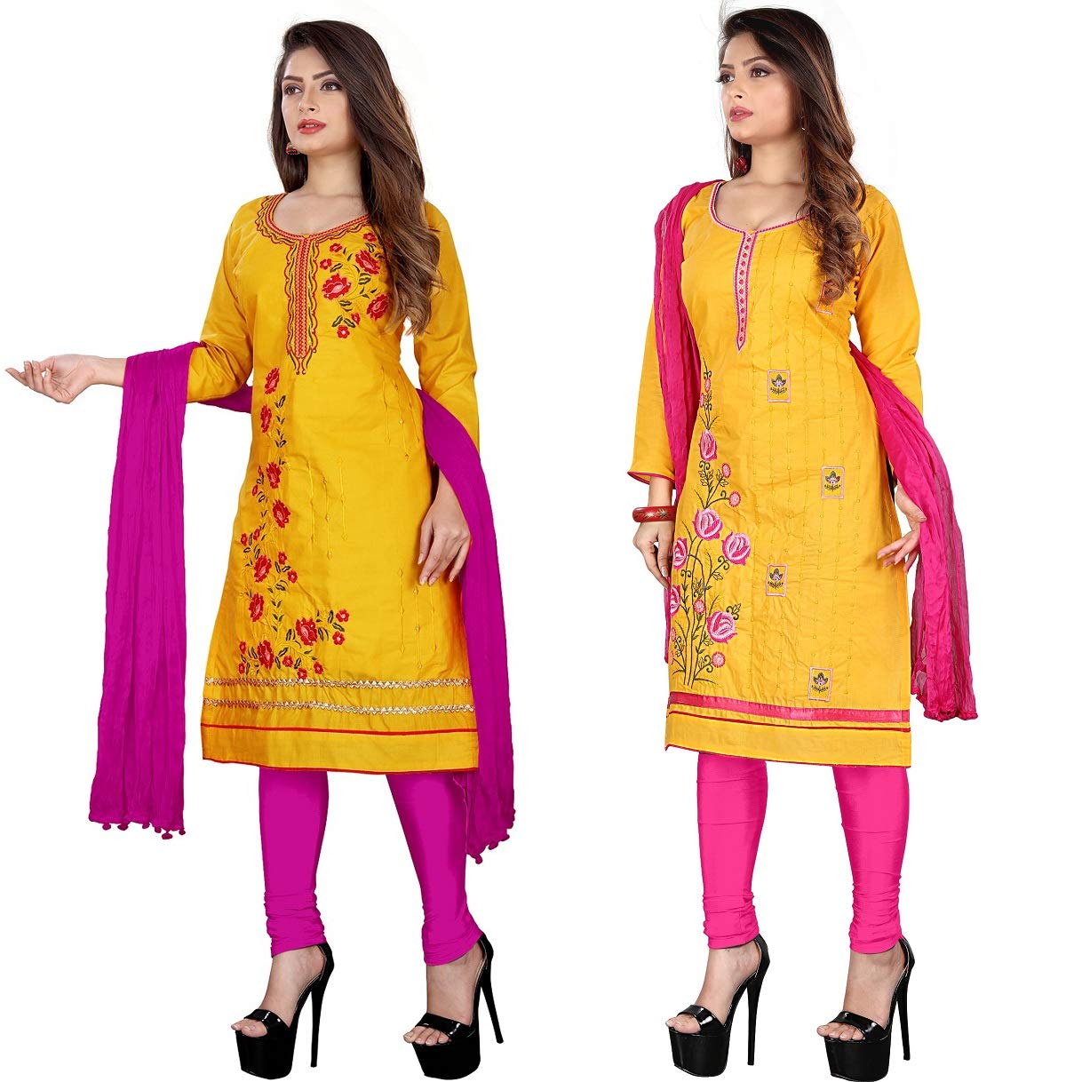 Ethnicset Fashion Women's Cotton Salwar Suit Dress Material