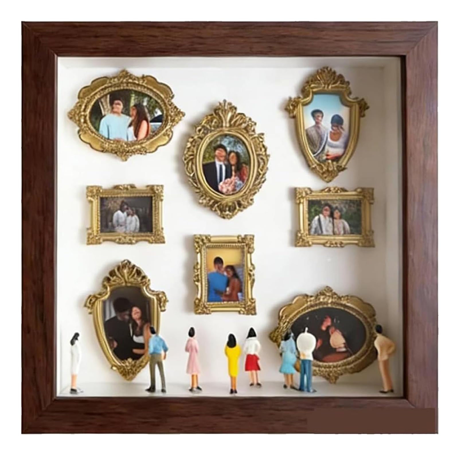 Présentoir de photos à mémoire DIY boîte de silhouette pour décorer votre salon