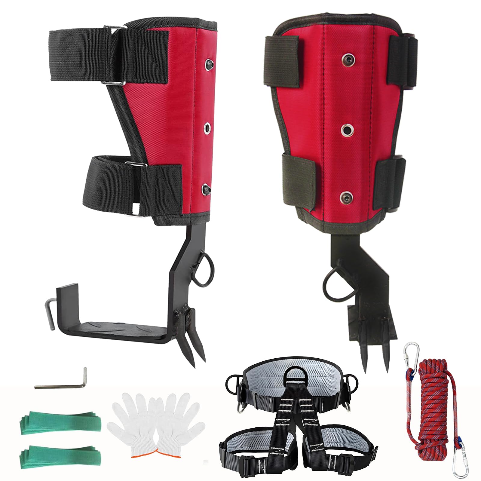 timiland Tree Climbing Spikes,Tree Climbing Gear Set,Tree Climbing Kit with 2 Claws,has Professional Accessories for Tree Work,Fruit Picking,Hunting
