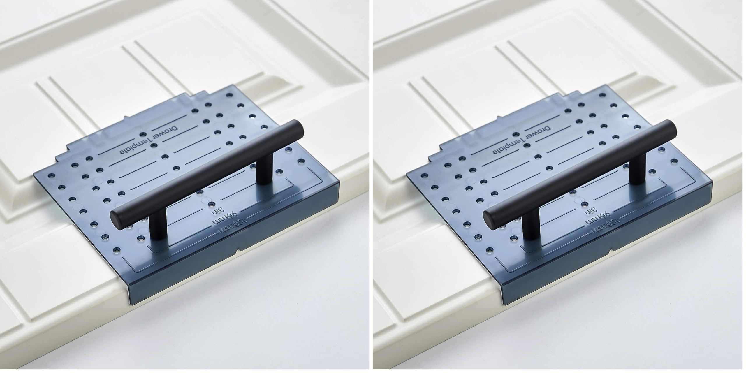 Ravinte Cabinet Door &amp; Drawer Hardware Installation Template Kit Include Drill Bit Mounting Template for Cabinet Knob, Cabinet Pulls (Pack of 2)