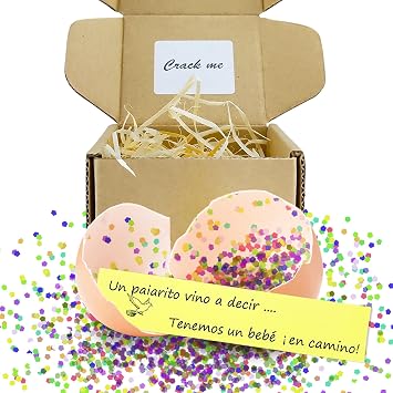 1DFAUL Sorpresa Anuncios de embarazo con huevo