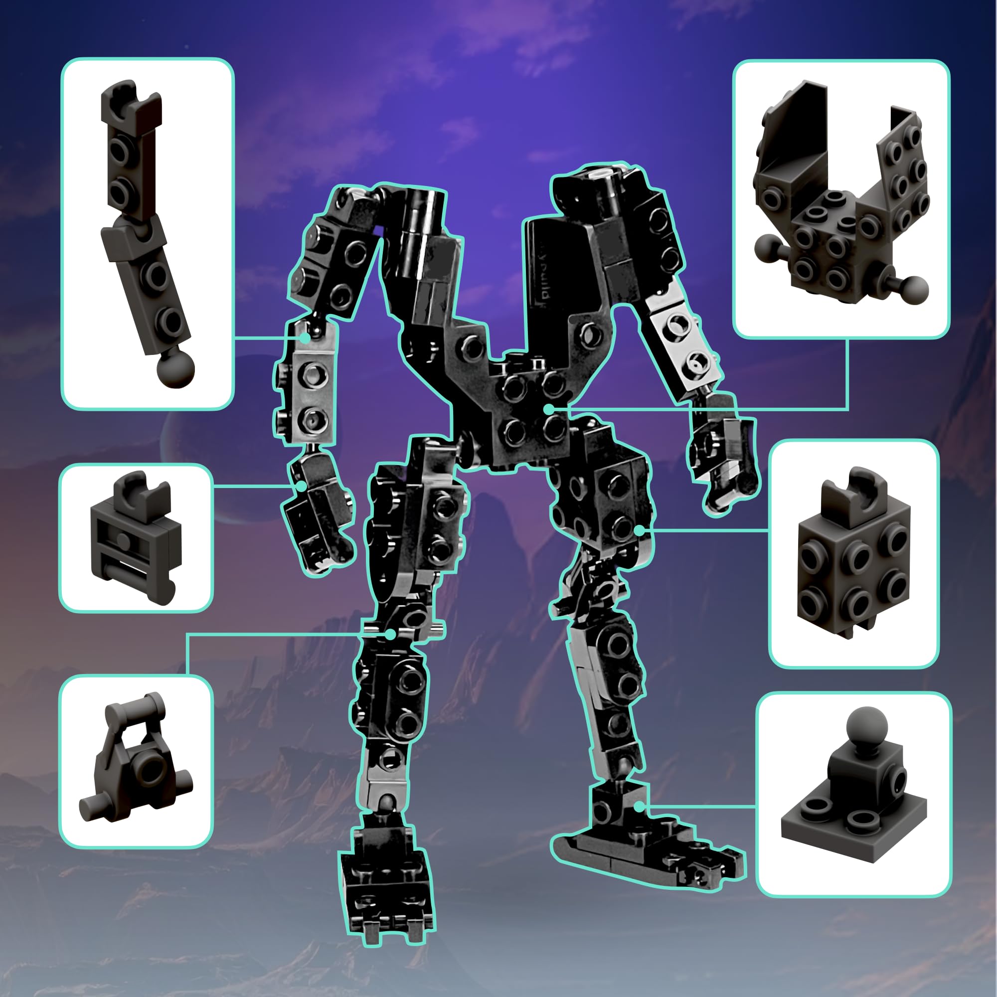 Amazon.com: MyBuild Sci-Fi Rita 5028 – Red Armor Mech with Battle