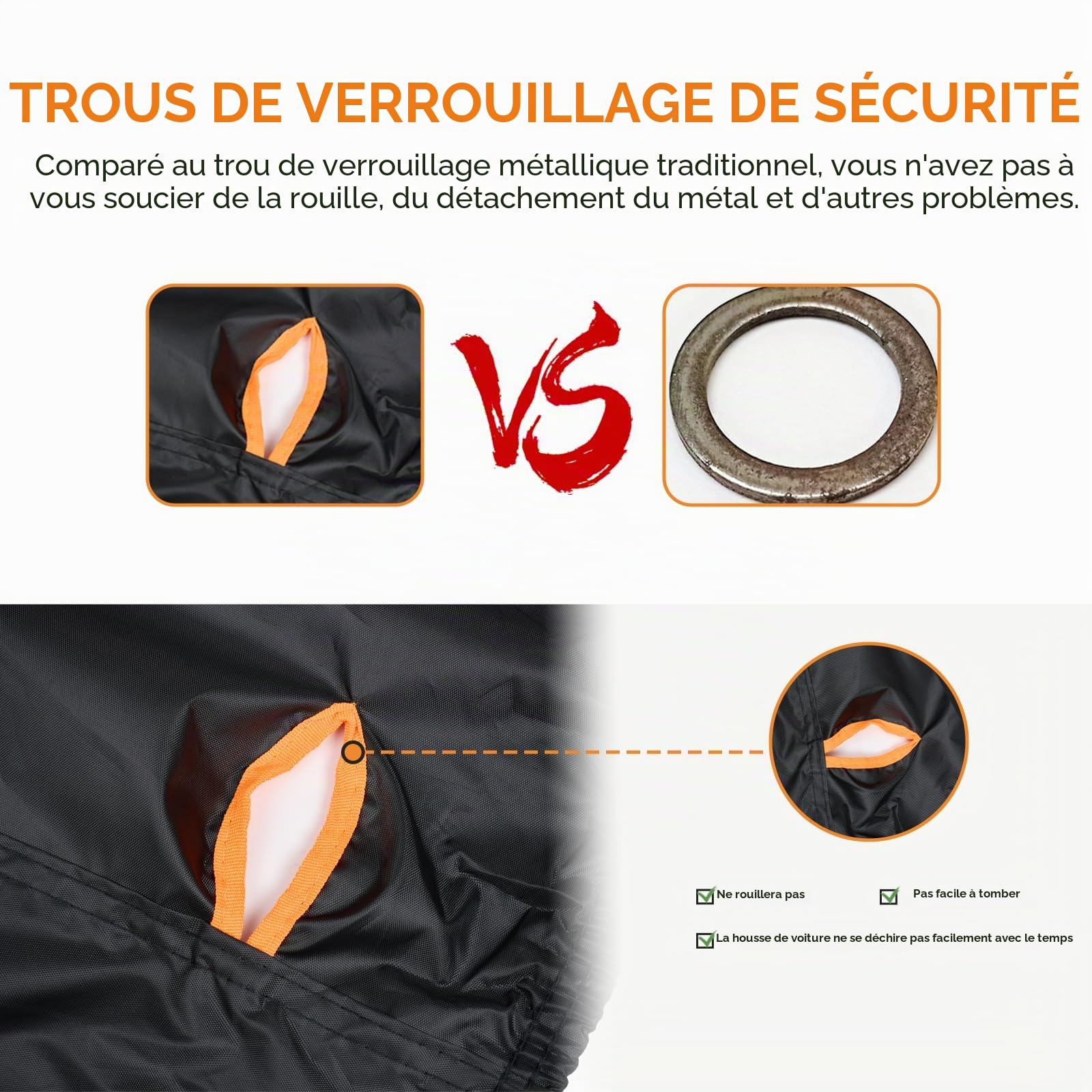 NEVERLAND Bâche Moto Imperméable, Oxford 210D Housse Moto, 295x110x140cm | Bache Moto Exterieur Etanche avec Bandes Réfléchissantes, Protection pluie, UV, poussière pour Moto et Scooter