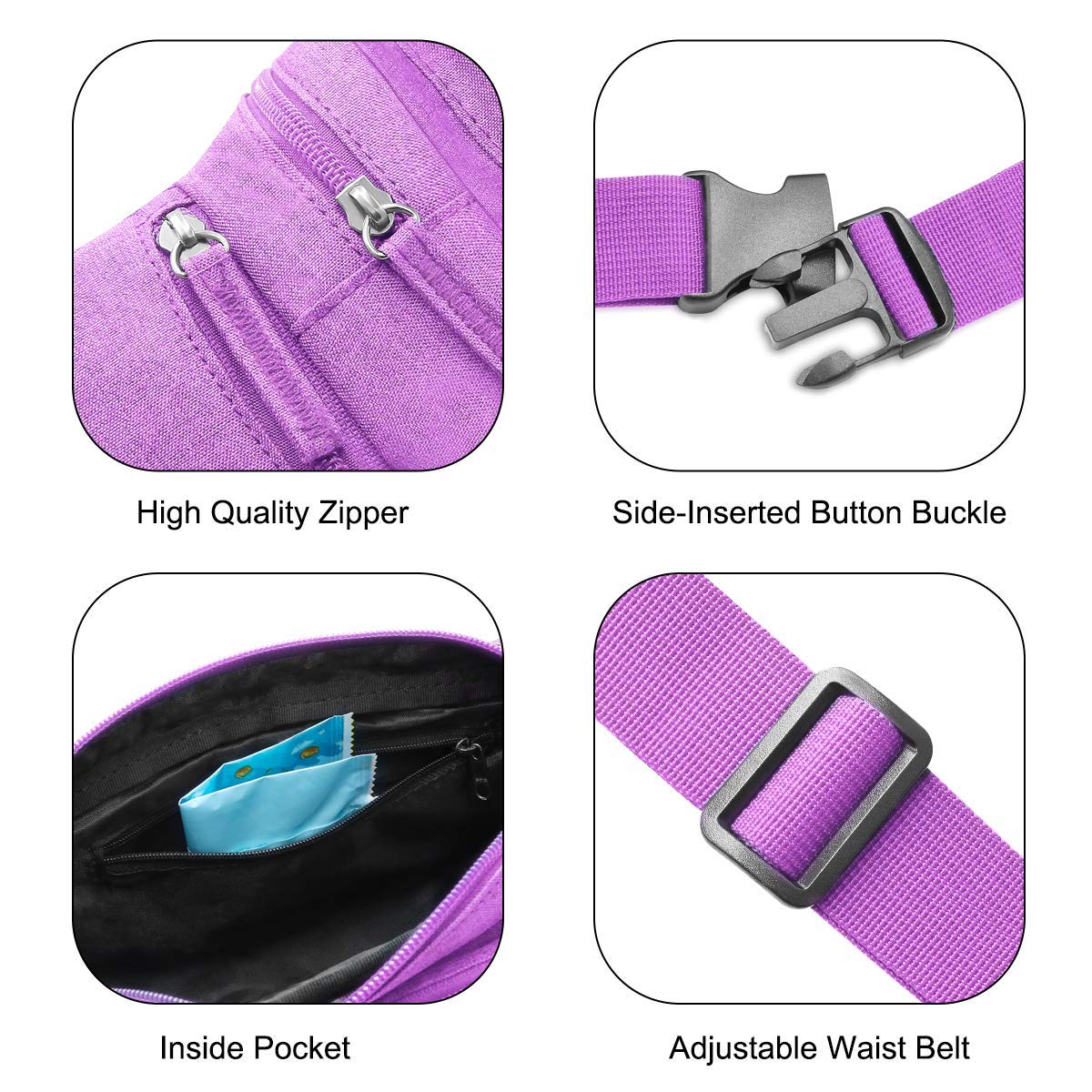 Fanny Pack Riñonera Impermeable para Hombres Mujeres Riñonera con Soporte para Botella de Agua Cinturón Ajustable Adecuado para Entrenamiento al Aire Libre Viajes Senderismo