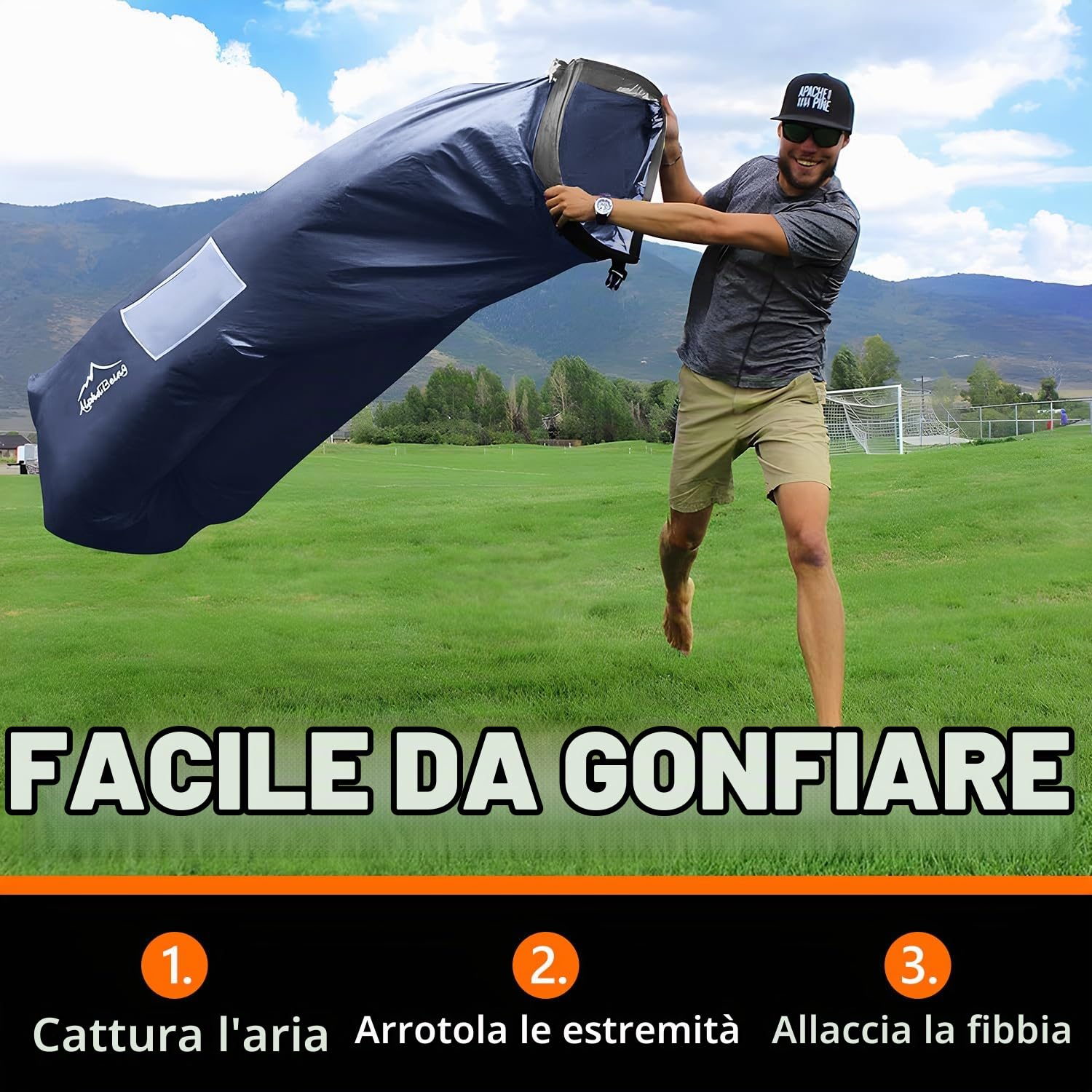 AlphaBeing Lettino Gonfiabile – Il miglior Divano Gonfiabile per Campeggio, Escursionismo, Divano Gonfiabile Ideale per Piscina e Festival, Sedia da Spiaggia Gonfiabile Perfetta per Adulti