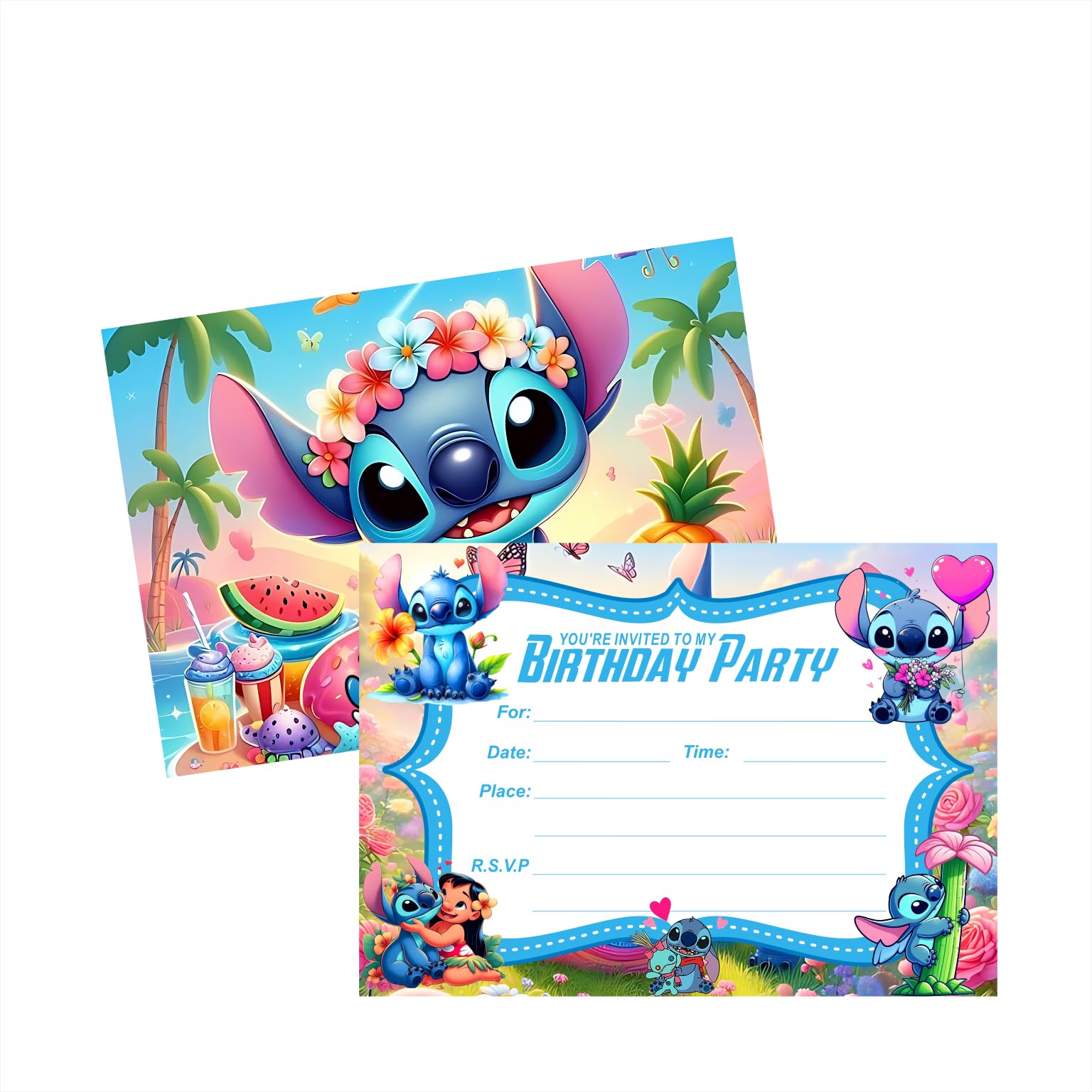 Losede 12PCS Birthday Invitations Birthday party supplies decorations (3)
