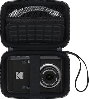 Canboc Tragetasche für Kodak PIXPRO FZ55/ FZ45 16-Megapixel-Digitalkamera, FZ45 Video-Vlogging-Kameratasche, Netztasche für Kabel, SD-Karte, schwarz (nur Tasche)