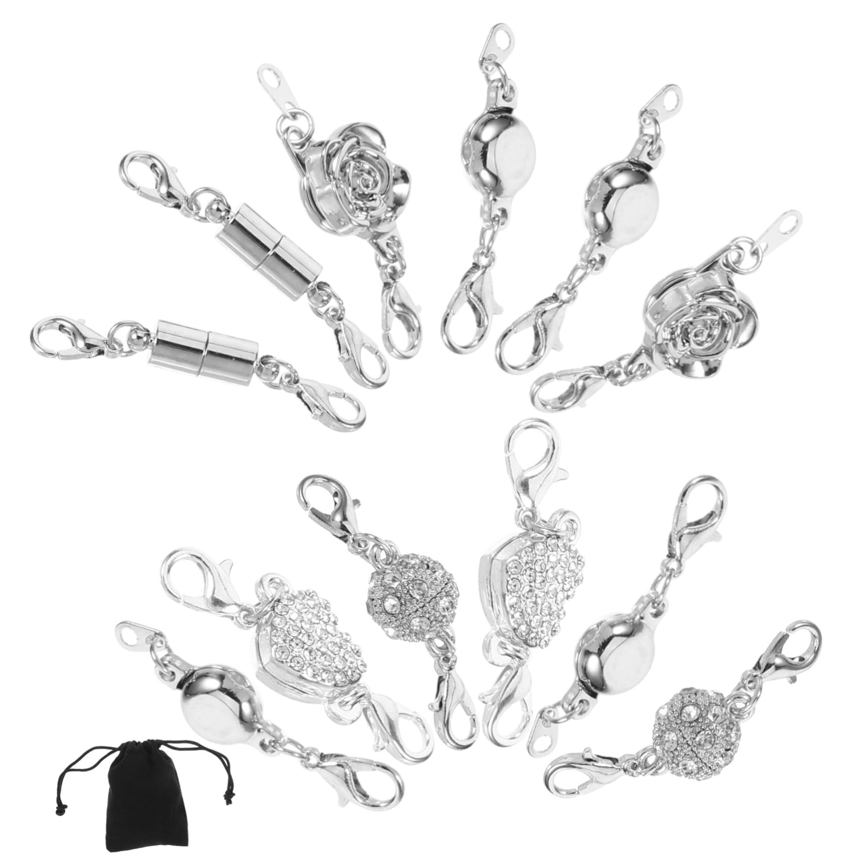 Artibetter 5sätze Magnetische Schmuckverschlüsse Teiliges Erweiterungsverschluss Für Halsketten Und Armbänder Installieren Für -projekte Und Reparaturen