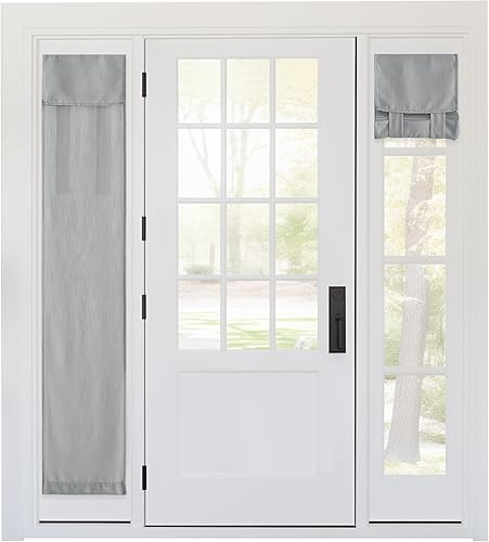 Miniatura 134 de RYB HOME Cortinas de privacidad para puerta francesa, rica textura de lino, cortinas para oscurecer la habitación, cortinas y cortinas