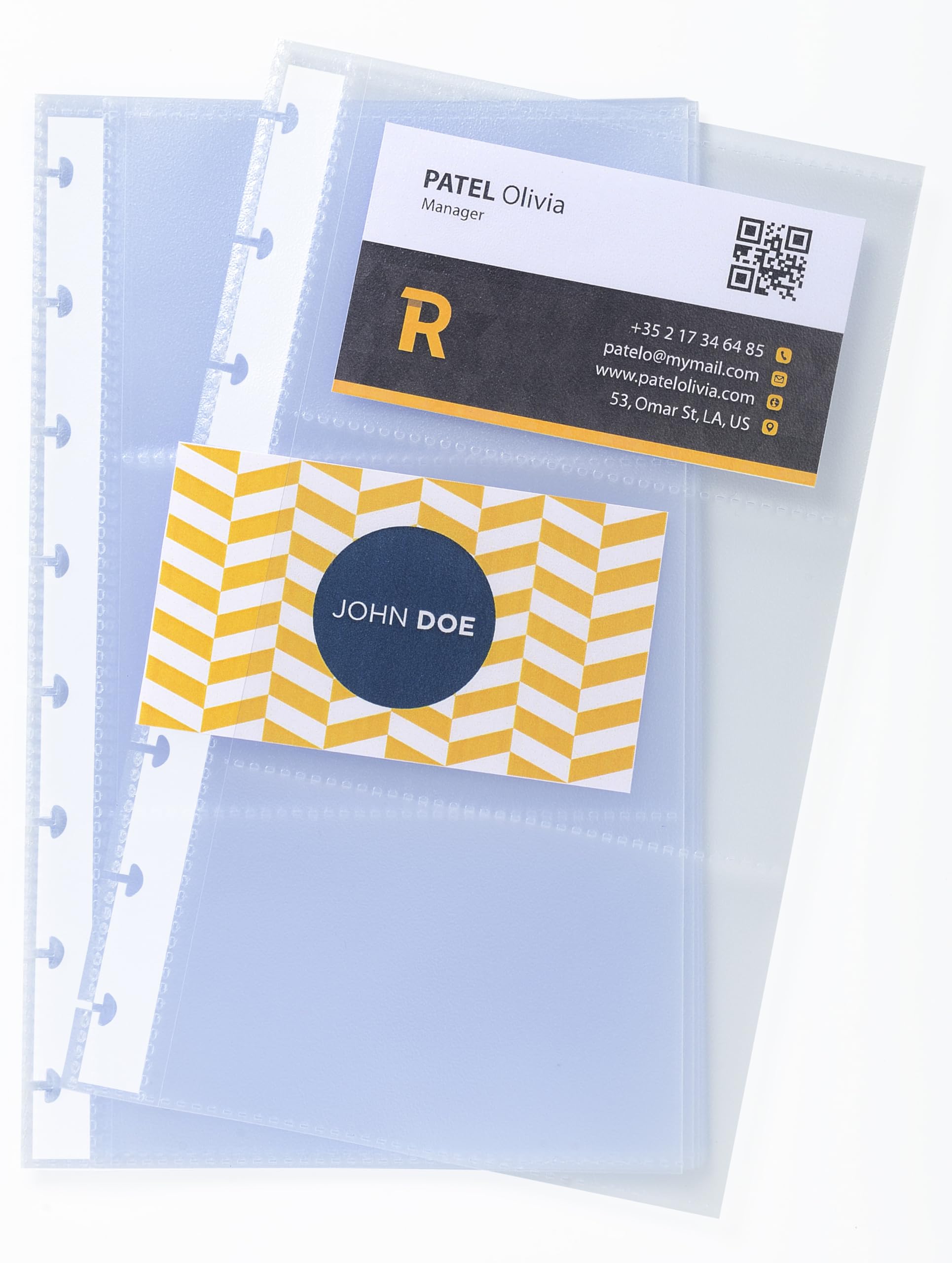 Exacompta, Ref 86111E, Box of 100 Refills for Removable Business Card Holders with Rings (Ref 75151E) - Image 2