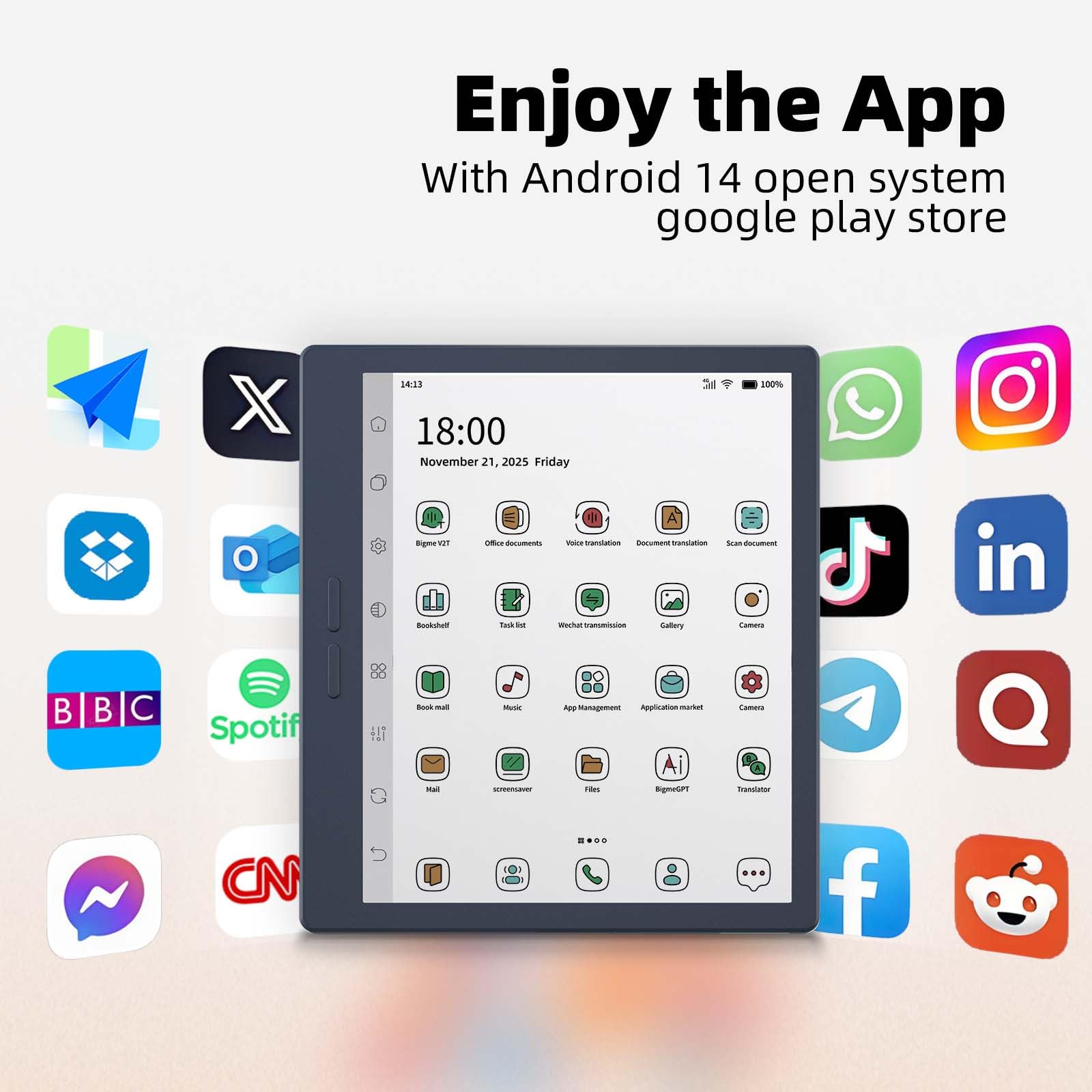 Amazon.com: Bigme B7 Pro Color e-Reader, Upgraded Android E-Ink