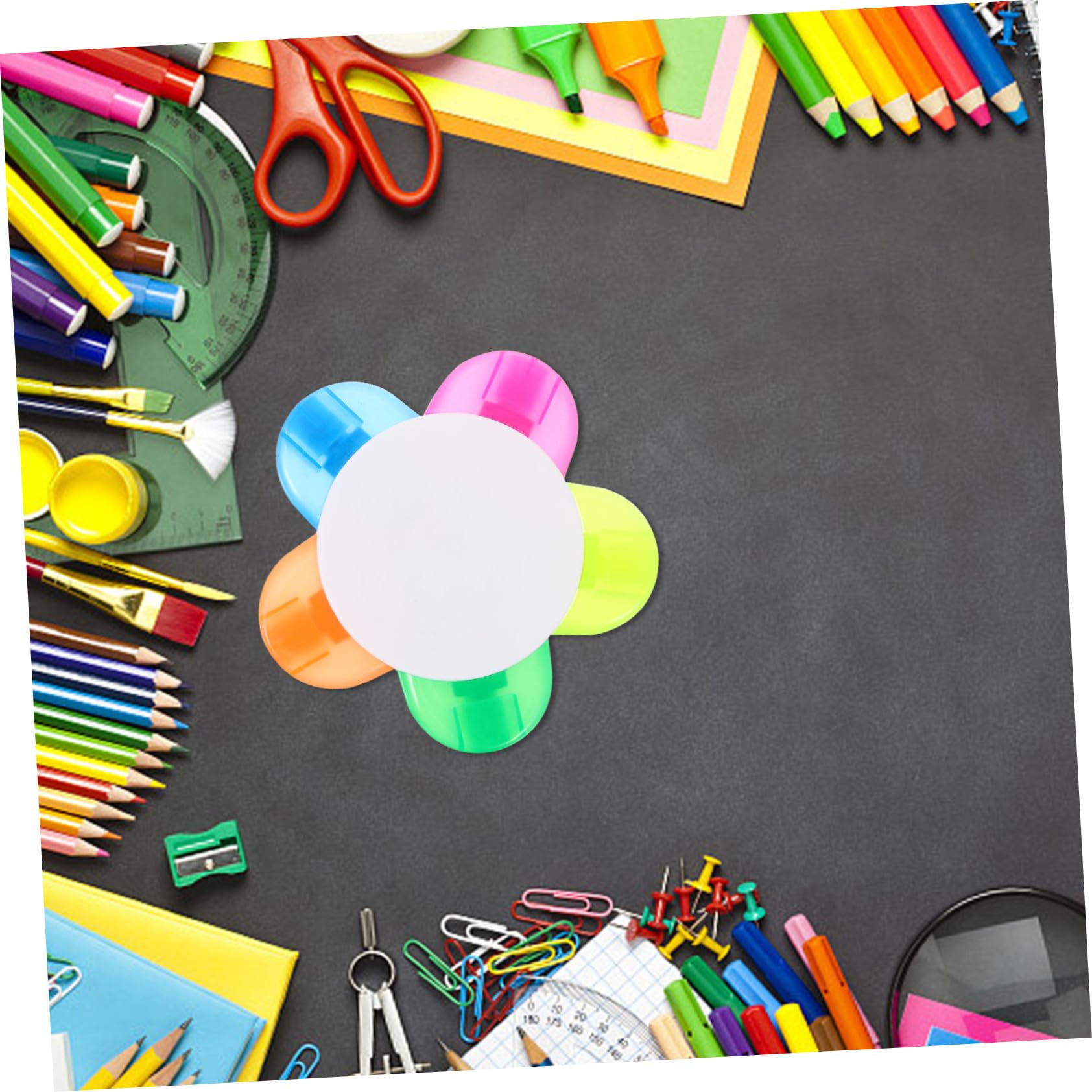 Operitacx 10 Stück Fluoreszierende Textmarker in Blumenform Farben Pastell-highlighter mit Schräger Spitze Ergonomisch Langlebig für Schule Büro Scrapbooking und Kreative Notizen