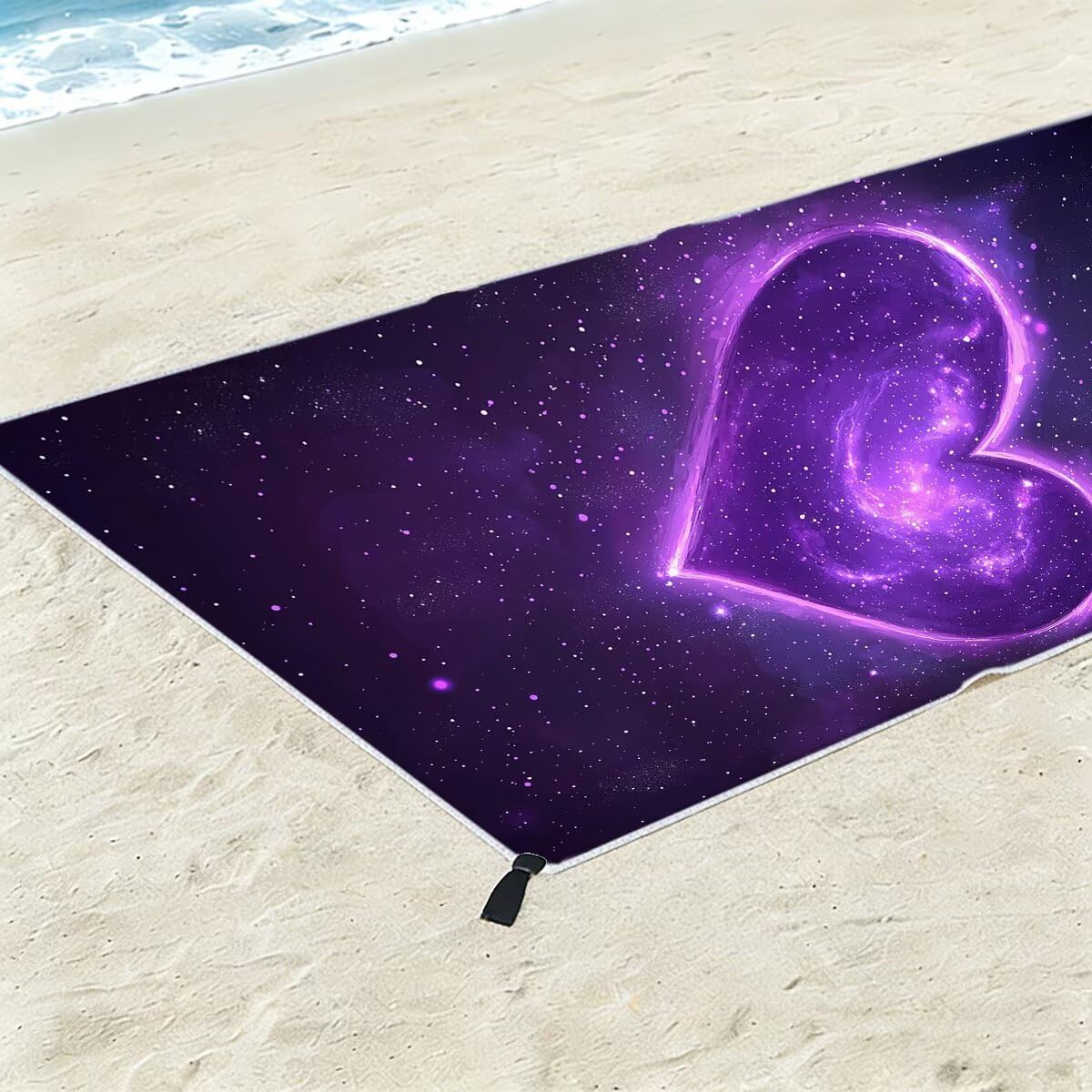 Strandtuch Mikrofaser Handtücher Groß 100x200cm 2er Set, Schnelltrocknend Saunahandtuch Fitness Handtuch Herz, Saugfähig Badetuch Sporthandtuch, Sandfrei Strandtuch XXL, Geschenke für Frauen -4198
