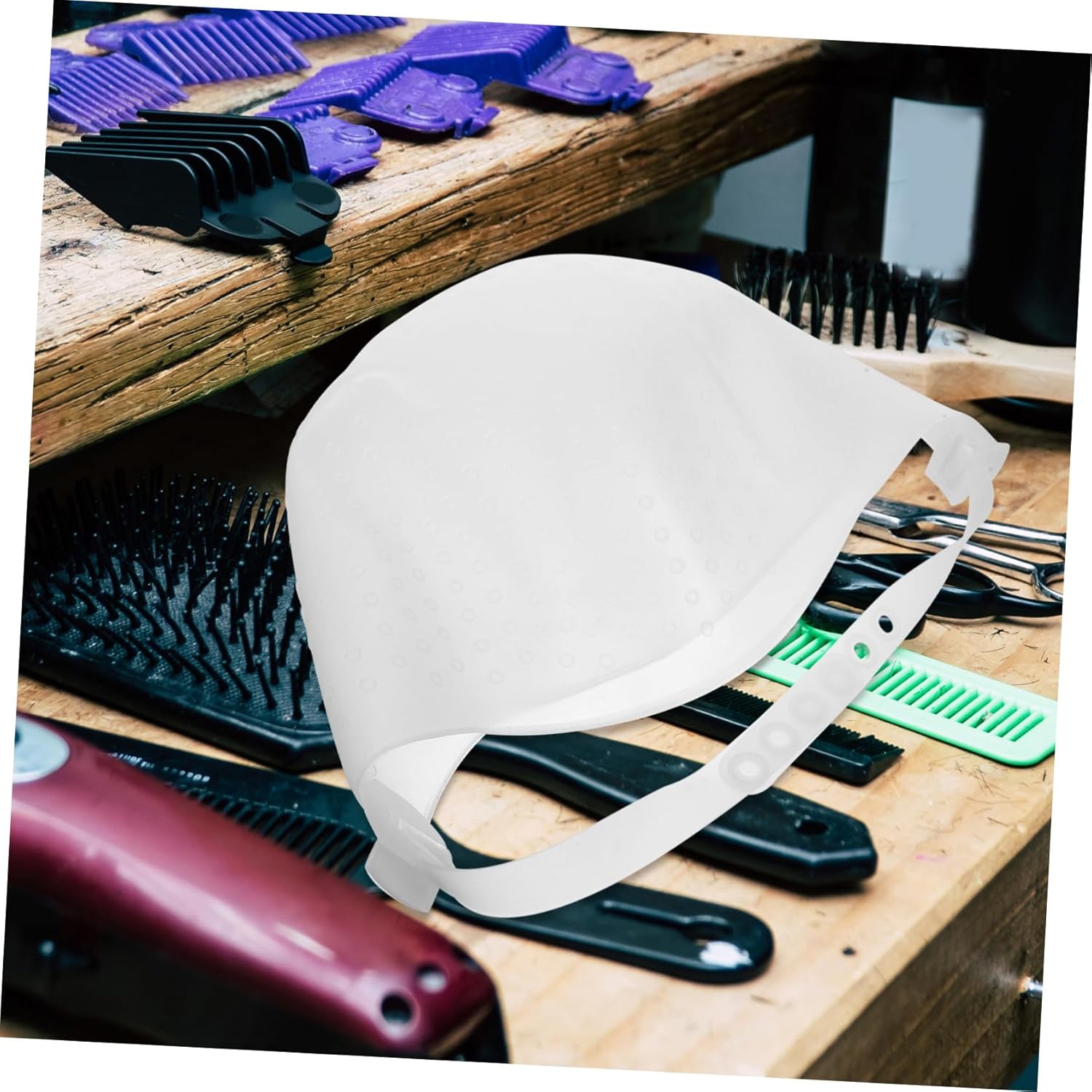 2pcs Silicone Hair Coloring Highlighting Caps for Salon Home Use Reusable Elastic Dyeing Tools Precise Design for Easy and