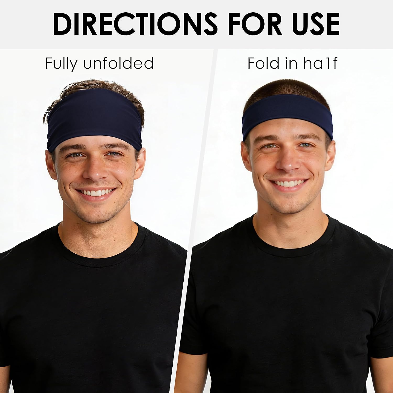 Sport Headbands for Men - 7 Pcs Sweat Absorbent Running Headband for Fitness Workout Running Rugby Baseball Yoga High Intensity Interval Training, Unisex Sweatband for Both Men and Women
