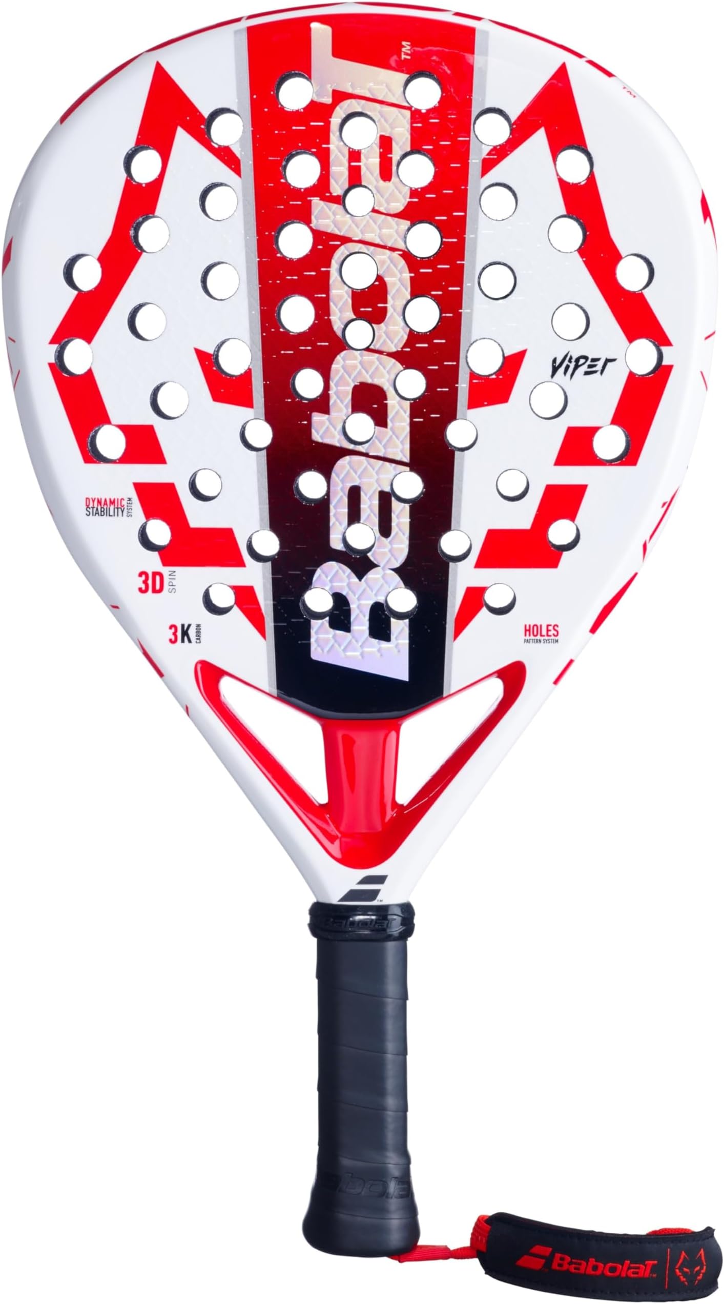 Technical Viper Juan Lebron Padel Racket (White/Red)