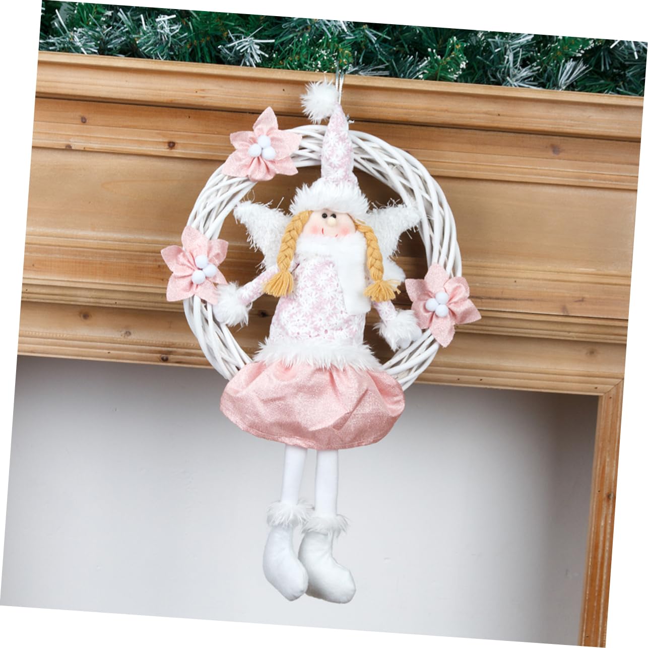 Colgante Ángel para Decoración Navideña Navideña para Colgar Puerta o Pared De Fiesta