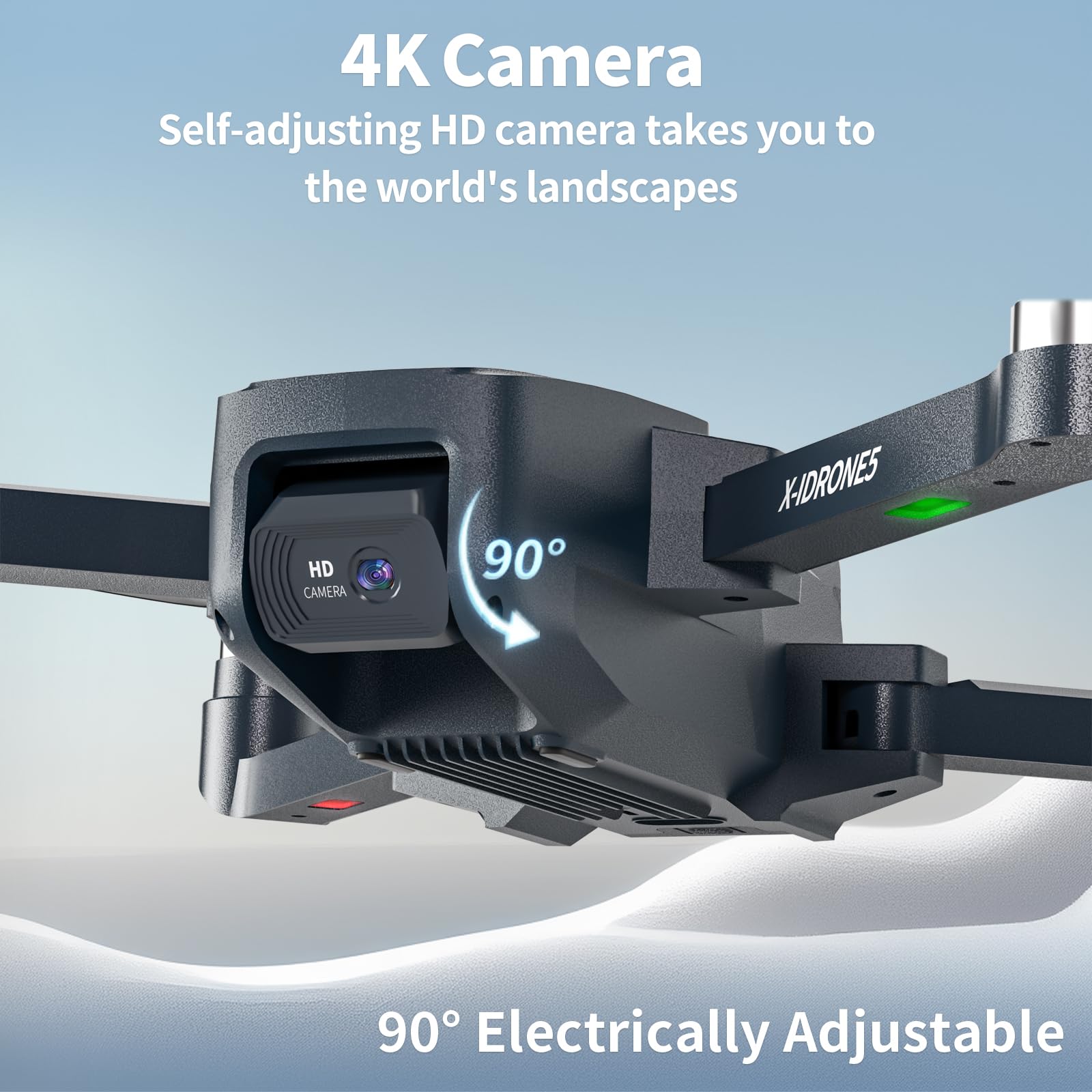 GPS Drone con telecamera 4K, Velocità massima 40 km/h, Droni Professionali Con Motore Brushless, FPV RC Quadcopter Pieghevole Telecomando Ritorno Automatico, Decollo/atterraggio con un solo tasto