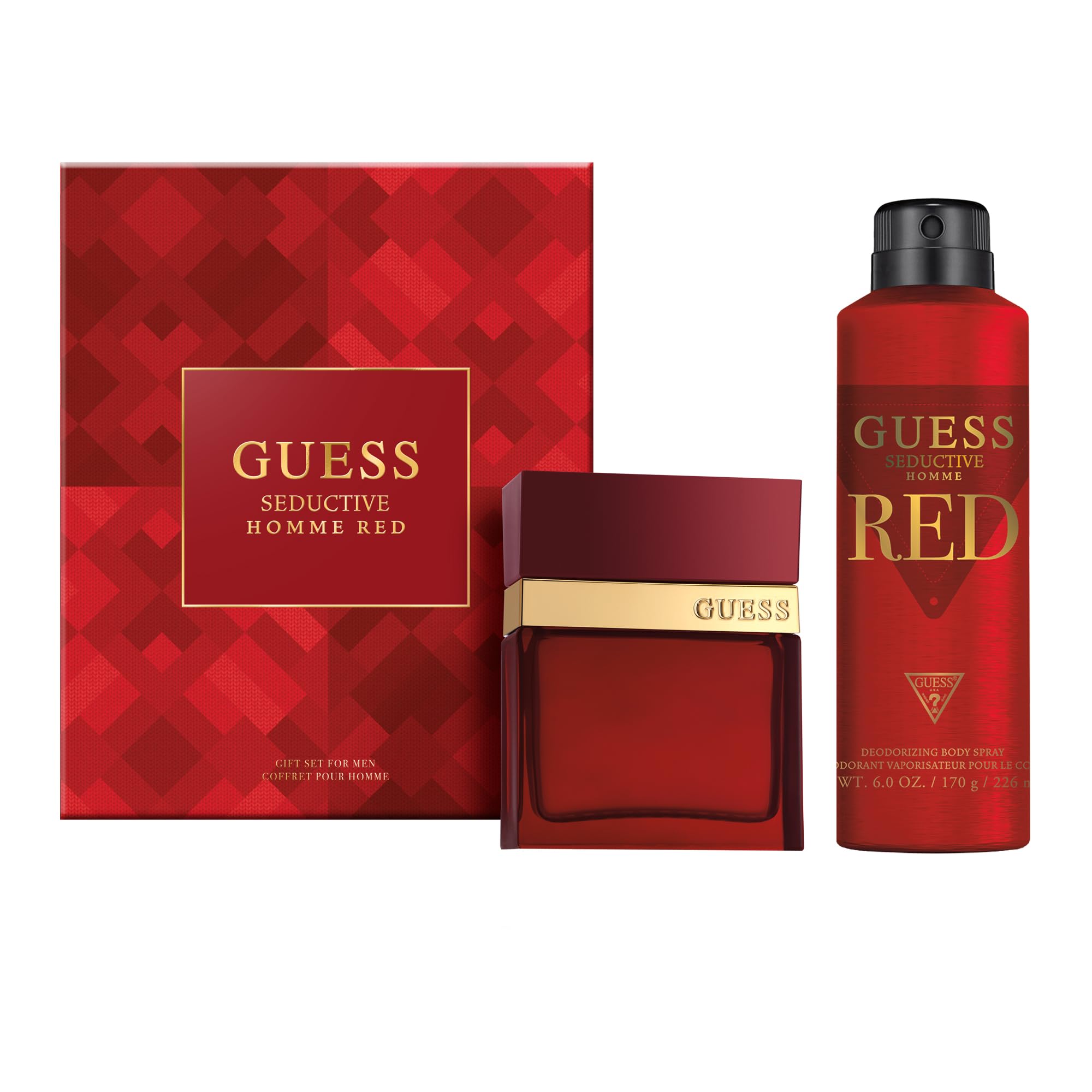 Guess Seductive Homme Red Gift Set for Men (Eau de Toilette 50ml + Body Spray 170g)-image-31