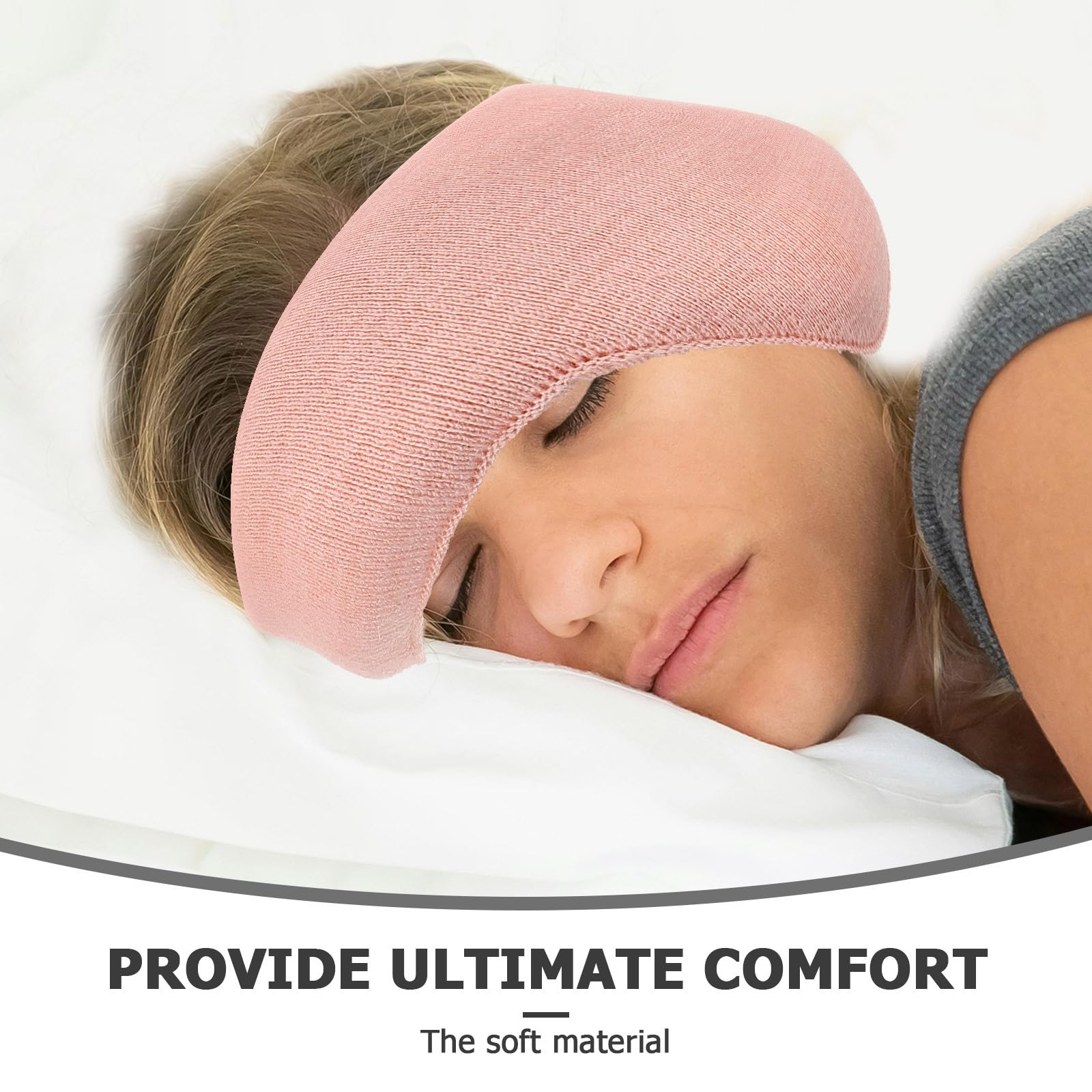 Healeved Noise Cancelling Sleep Ear Muffs for Bed Soft Fleece Ear Covers Comfortable Elastic Headband for Travel Study and Sleep 9.8X4.3X0.8 Inches - Image 2