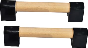 Wood Mini Parallettes Set for Gymnastics or Push up Bars. Portable.