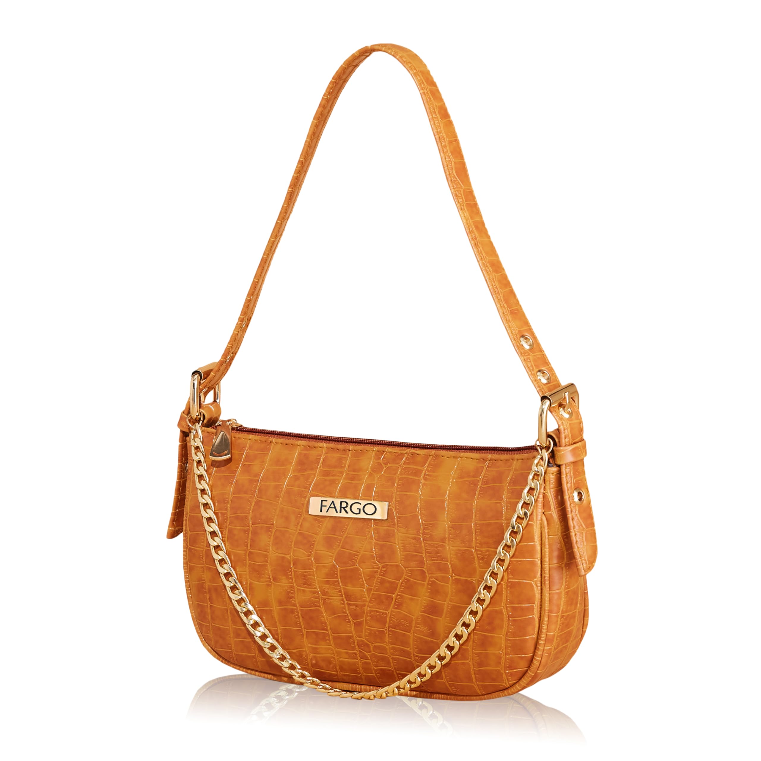 Fargo PU Womens Sling Bag Shoulder Bag For Girls (Yellow) (B0D4MGH65B) Amazon Price History, Amazon Price Tracker