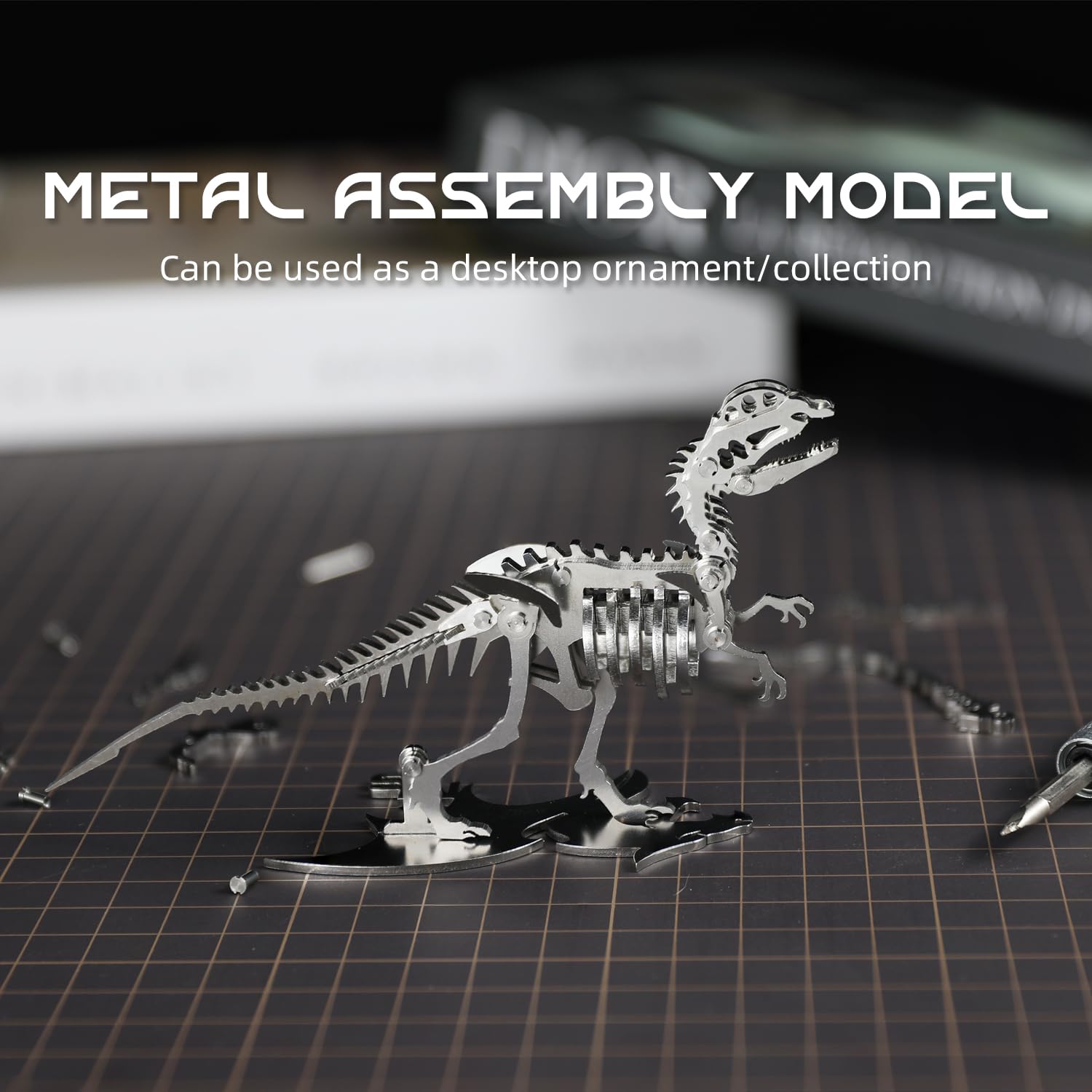 Kolotesame Dilophosaurus 3D Metal Puzzle Wolf Model for Adults DIY Dinosuar Skeleton Building Kit - Image 3