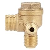 Brass Air Compressor Check Valve 3 Port Brass 20x14x10mm Male Thread 90 Degree Tube Connector Spare Parts