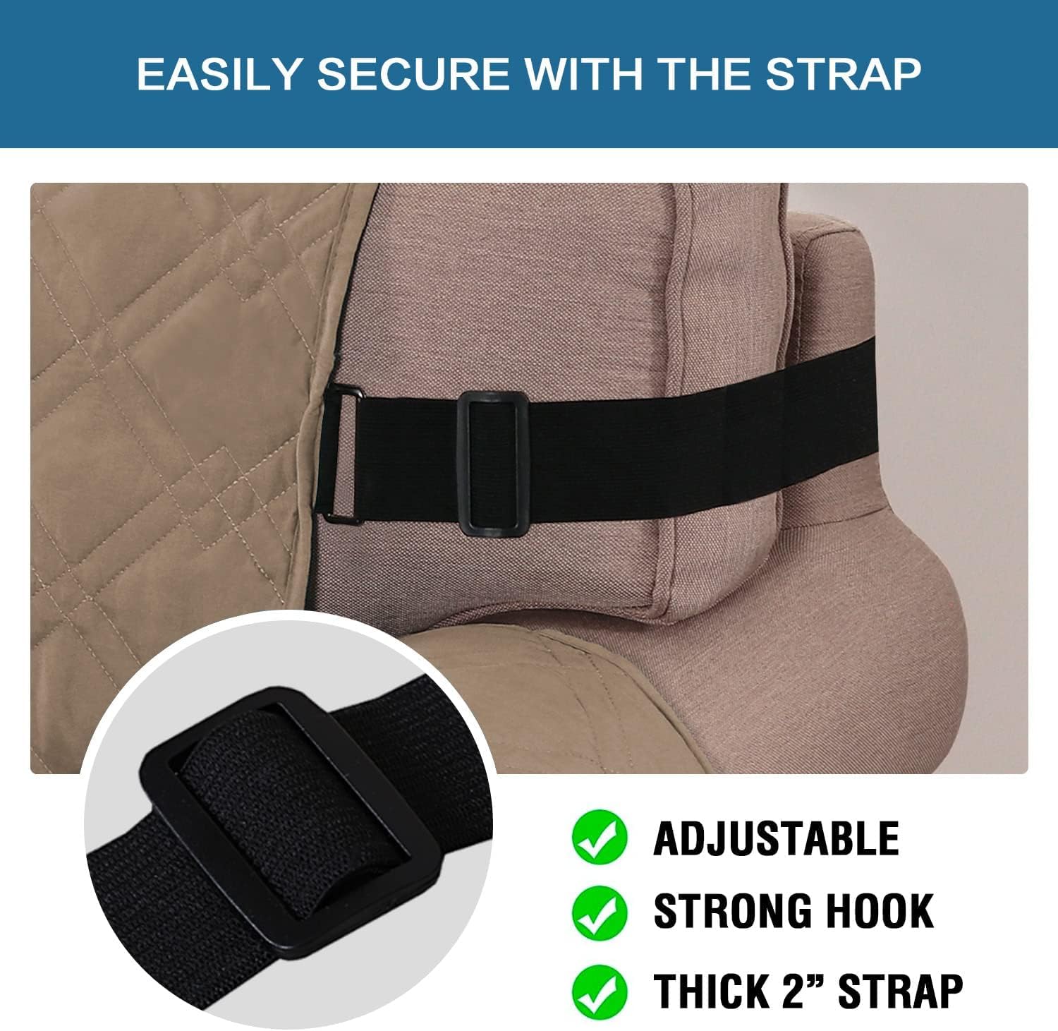 H.VERSAILTEX 100% Waterproof Sofa Slipcover Washable Armchair Cover Non-Slip Furniture Protector for Living Room Couch Cover for Pets Chair Cover with Puppy Paw Silicone Backing (Armchair, Taupe)