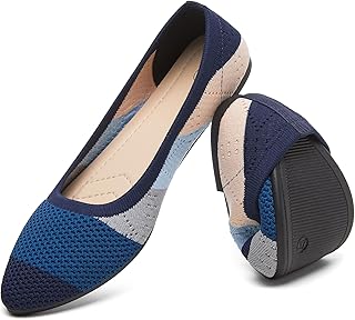 Women’s Ballet Flat Flats Shoes Comfortable Mesh Pointed Toe Slip On Dress Shoes