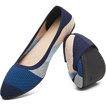 Womens Ballet Flats Shoes Comfortable Mesh Pointed Toe Slip On Dress Shoes