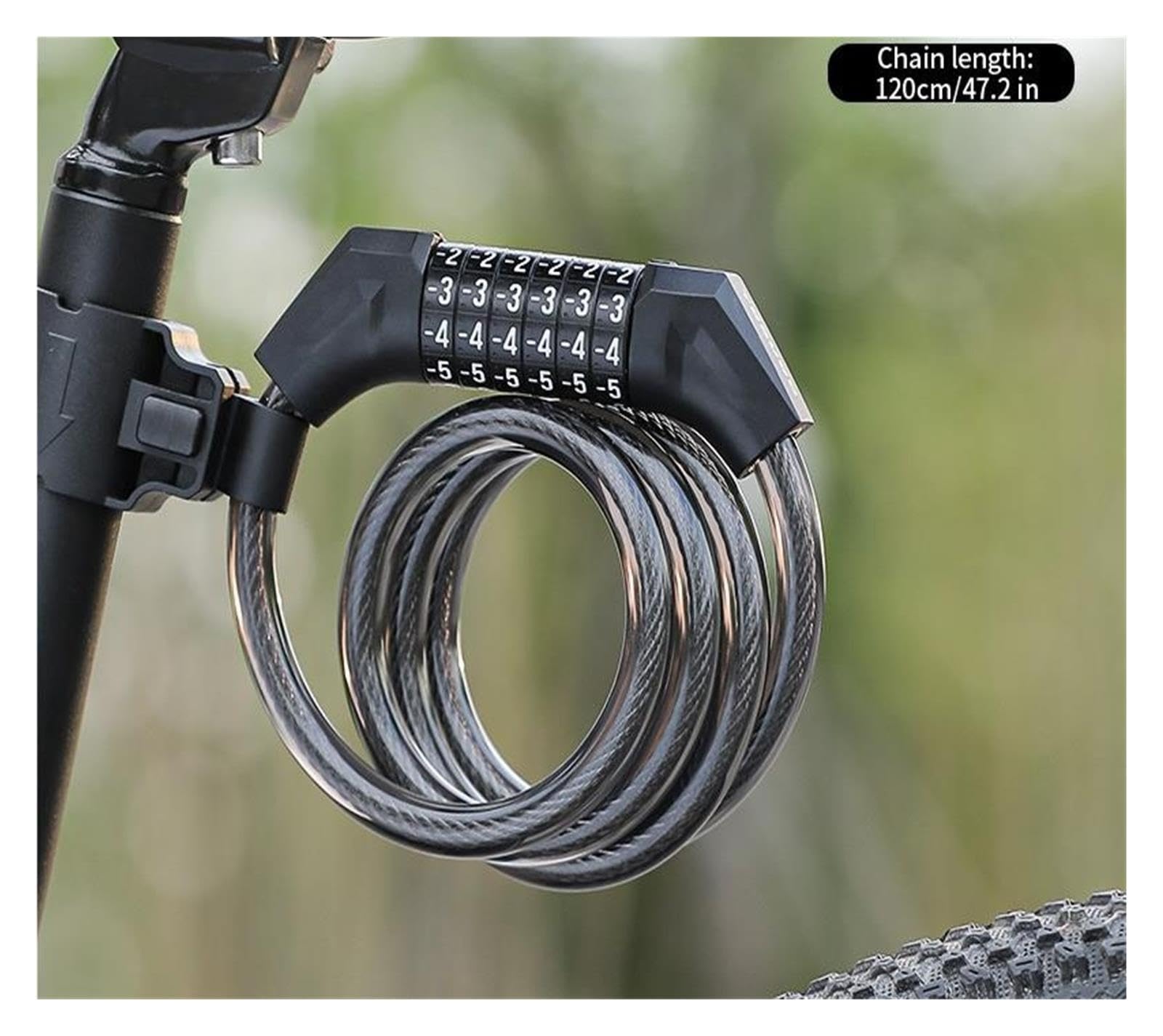1 szt. Zwinięty kabel zabezpieczający przed kradzieżą