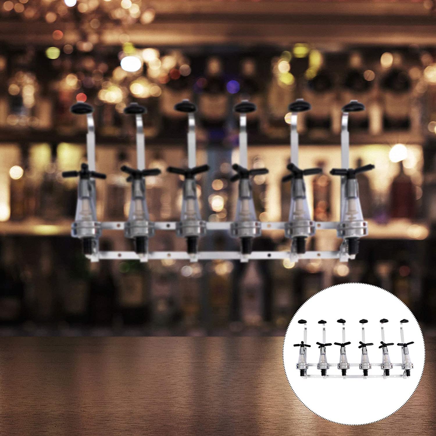 Amazon.co.jp: ワイン 壁掛け式 ワンショット メジャー ラック ボトル