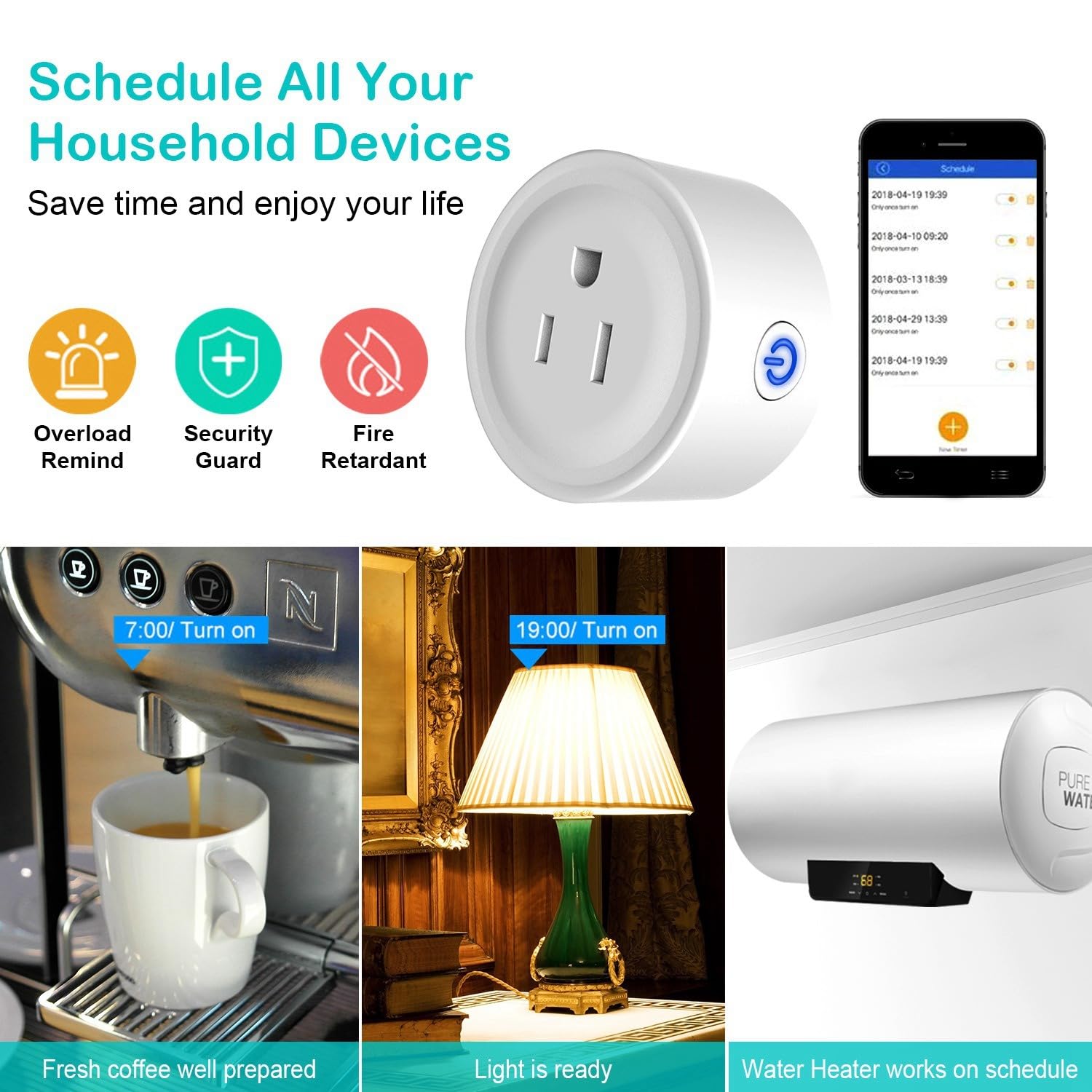 WiFi Smart Plug Outlet Wireless Mini Smart Socket APP Remote Voice Control — view 7