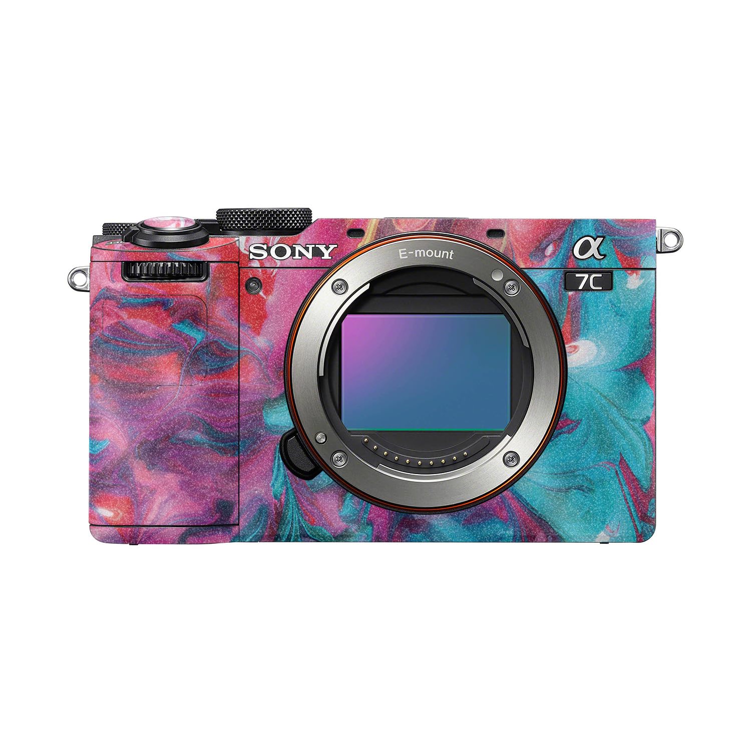 Glossy Glitter Camera Skin Compatible with Sony A7C Mark II (2023) - Paint Party - Premium 3M Vinyl Protective Wrap Decal Cover - Easy to Apply | Crafted in the USA by MightySkins