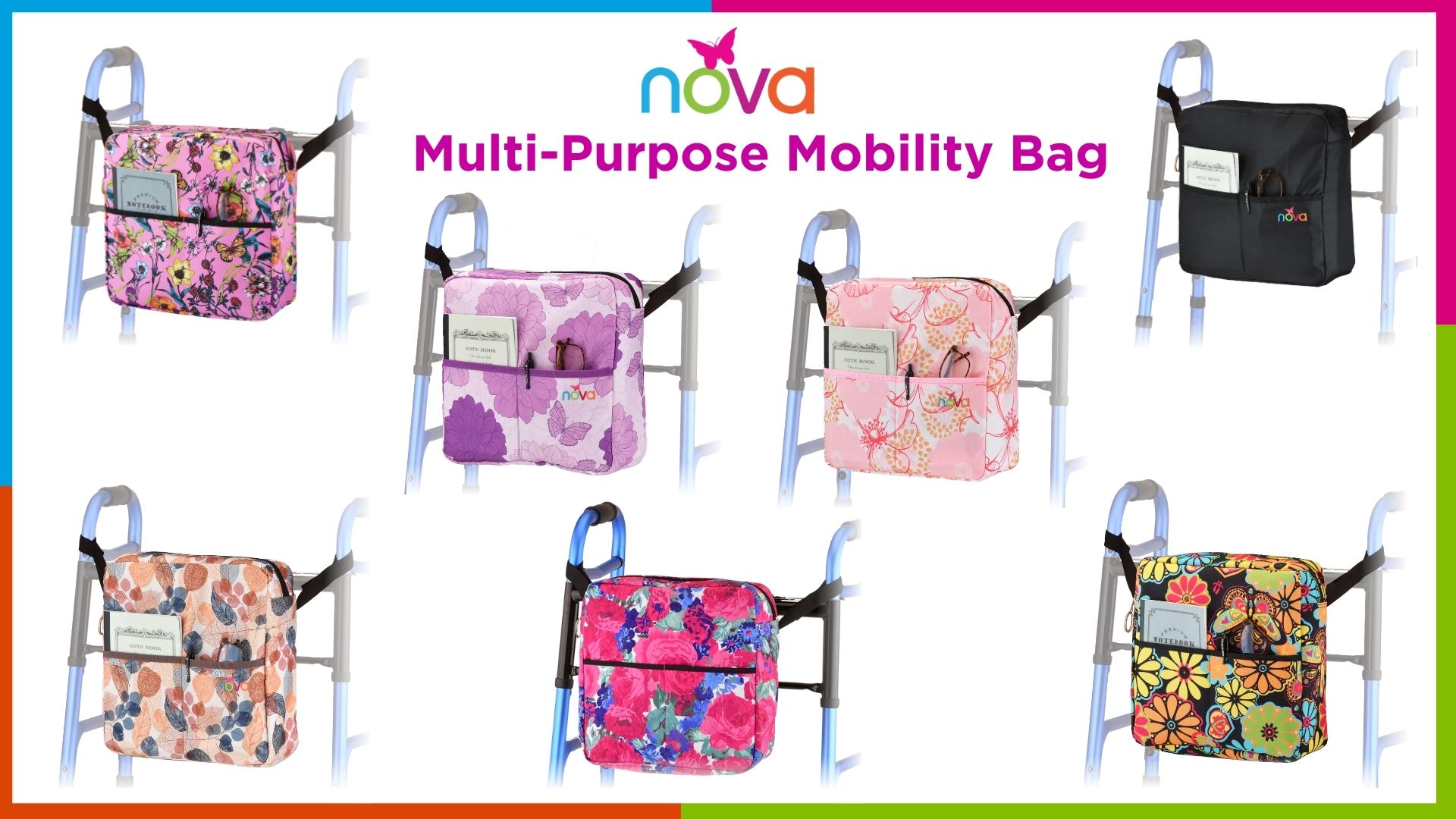Amazon.com: NOVA Medical Products NOVA Walker Bag, Large Carry Bag