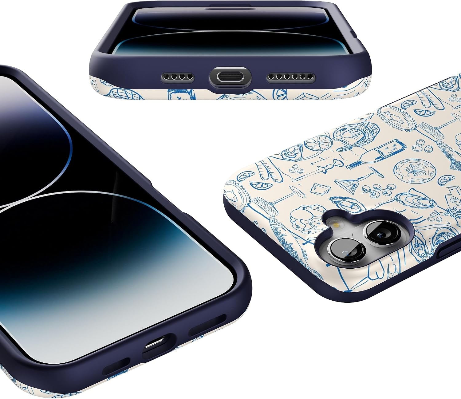 Casely iPhone 16 Plus Case | Amalfi Aperitivo | Dolce Vita | Bold Protective Design | Compatible with MagSafe