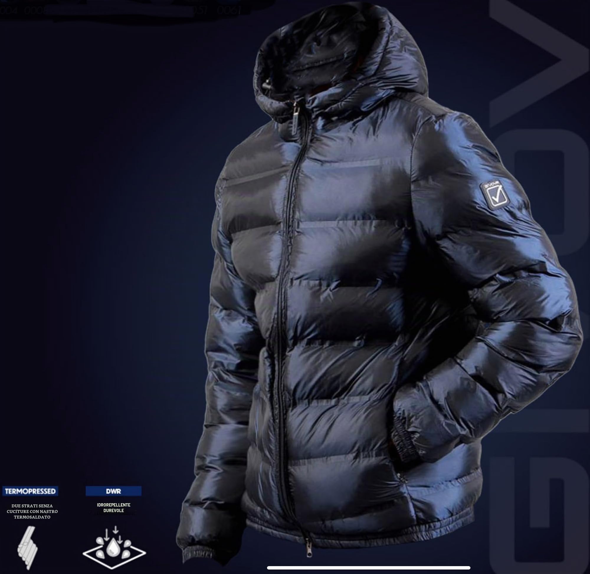 GIVOVA Piumino Uomo 110 grammi - Piumino Uomo Invernale - Giubbotto Uomo 110 Grammi 4 Stagioni Trapuntato Imbottito - Giacca Uomo