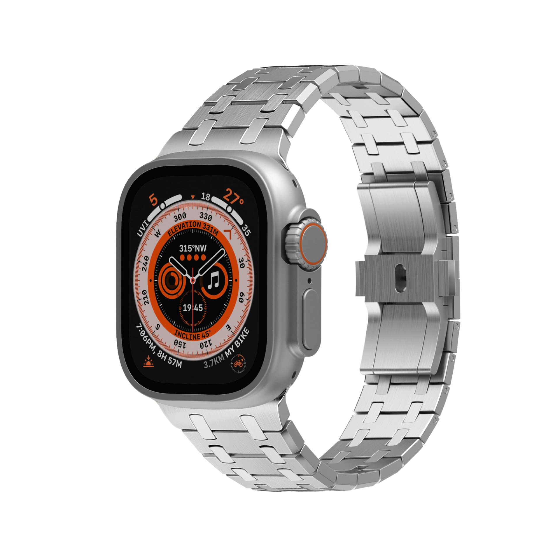 Bracelet acier Apple Watch Ultra sport chic agate 49mm
