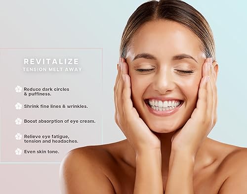 Miniatura 4 de VRAIKO Varita masajeadora de ojos y cara, dispositivo de belleza ocular con terapia de luz roja, térmica y vibración, para antienvejecimiento de