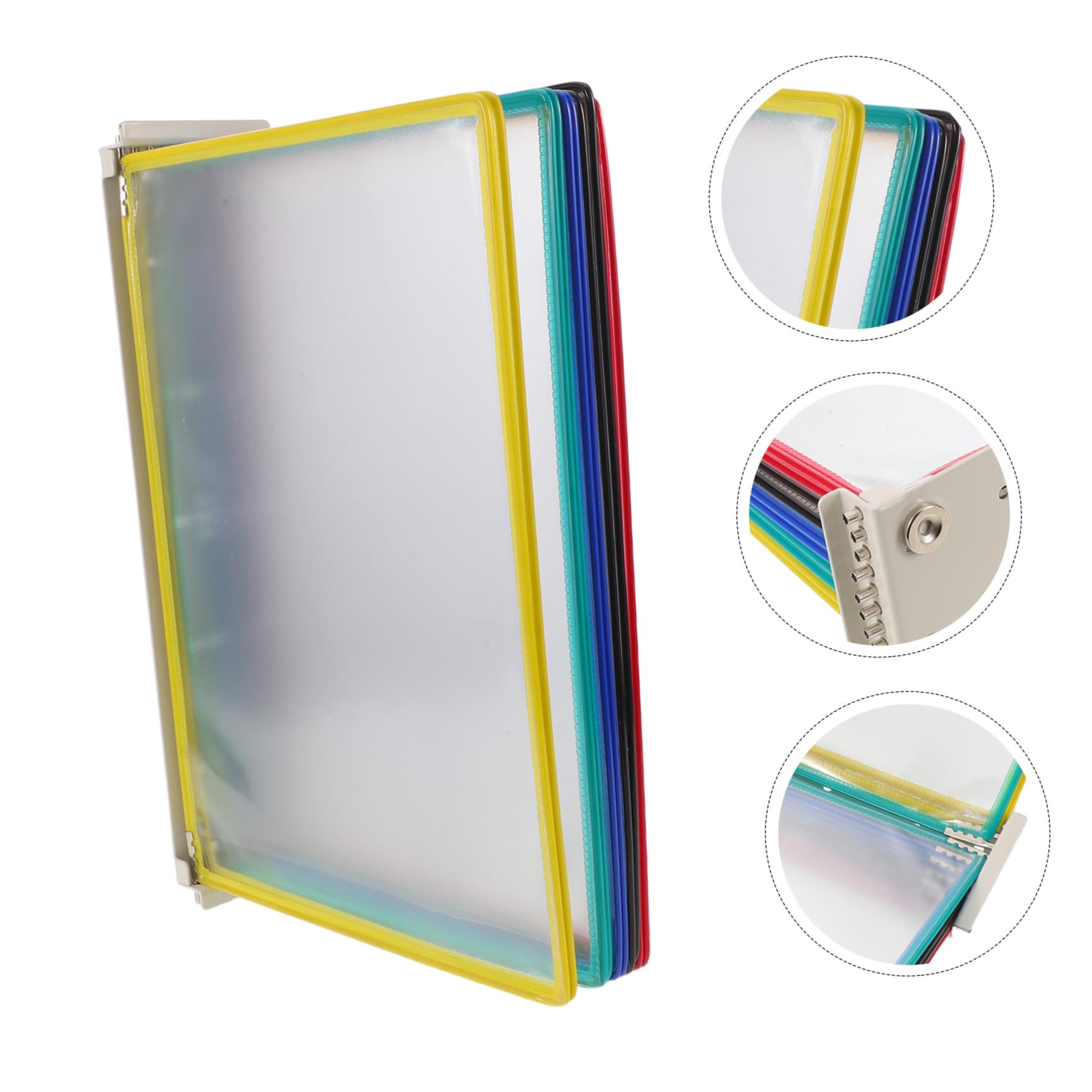 COHEALI Organizzatore Magnetico da Muro per Ufficio 10 Tasche Porta Documenti A4, Design Salvaspazio in Pvc e Ferro per Frigorifero e Riunioni
