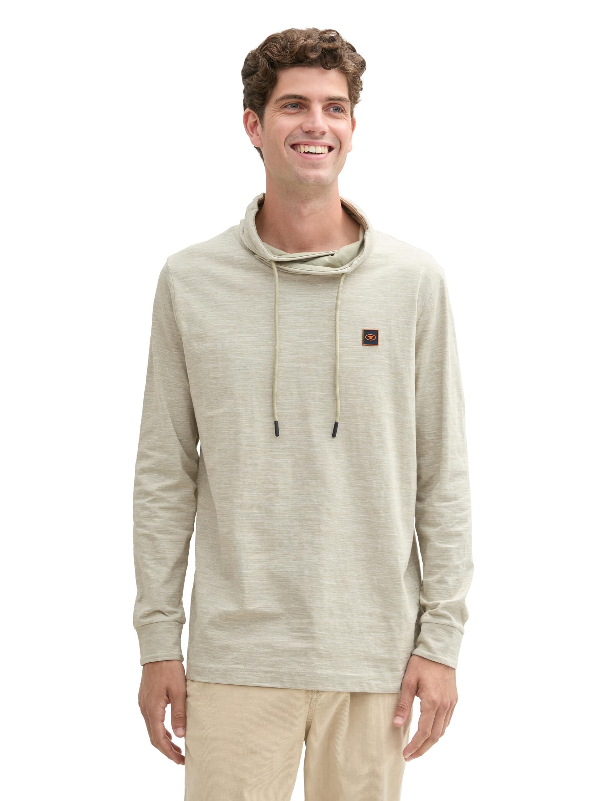 TOM TAILOR Herren Longsleeve mit hohem Kragen