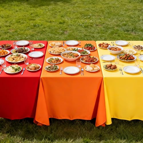 Miniatura 6 de Mantel de plástico desechable, 6 piezas, manteles rectangulares coloridos para cumpleaños, bodas, decoraciones de fiesta de graduación (54 x 72