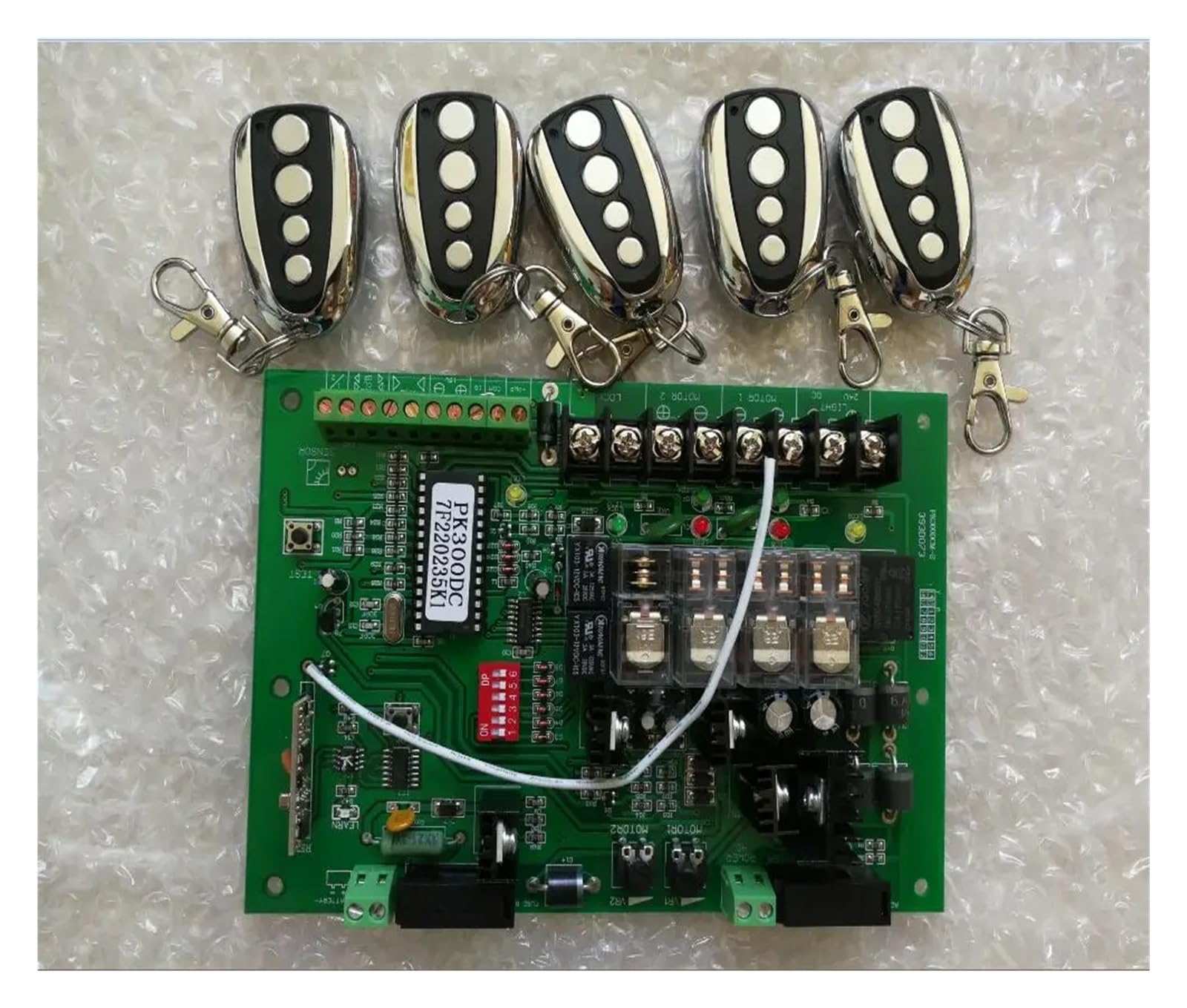 Mjfvn 5 Remote Control Kit Gate Opener Control Unit Motherboard Pcb Motor Controller Circuit Board Card For Solar 24Vdc Swing Gate Motor Opener(5 Remote Control Kit)