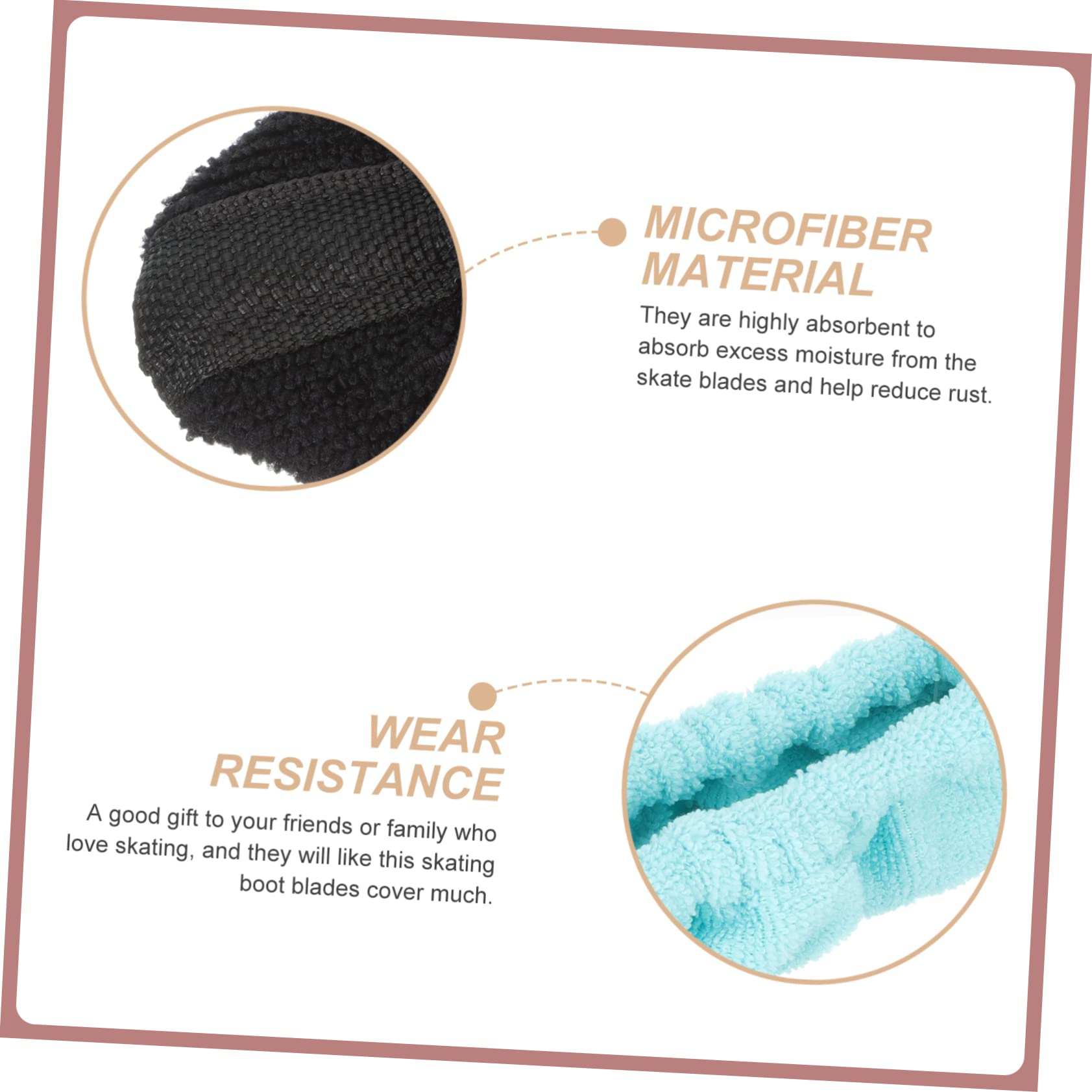 TOYANDONA Coperture per Ghiaccio in Microfibra per Protezione Lama Leggere Assorbenti per Pattinaggio su Ghiaccio Hockey