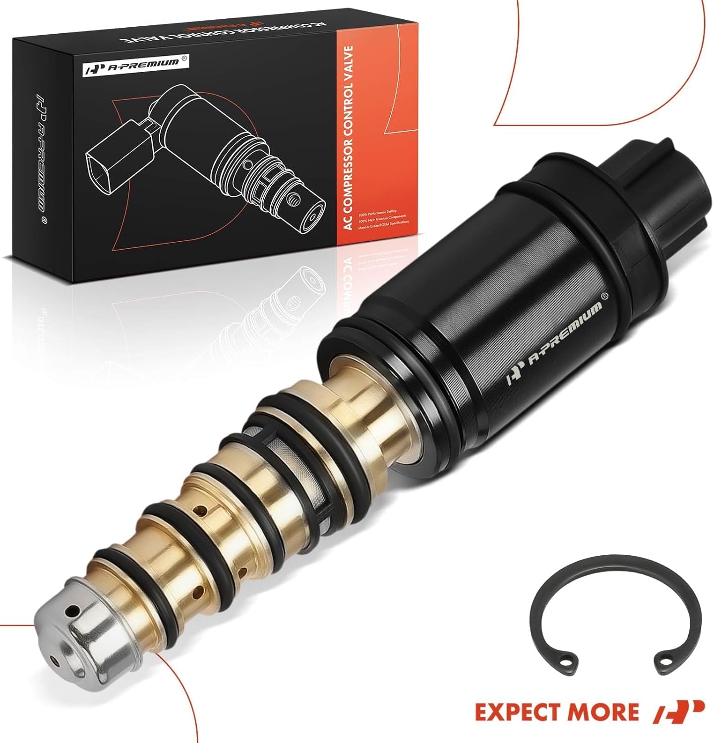 A-Premium AC Compressor Control Solenoid Valve 6SEU16C, 6SEU14C Compatible with Toyota Camry, RAV4, Corolla, Matrix & Lexus LS430