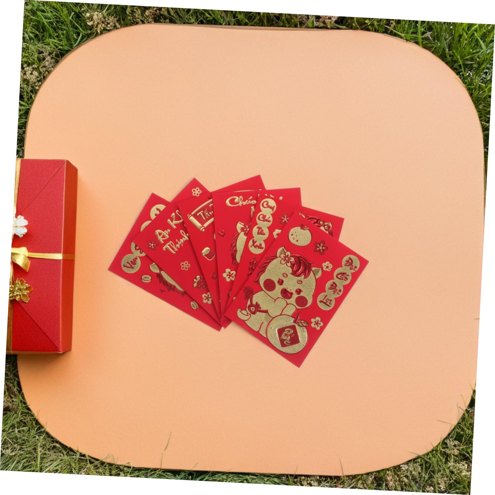 Artibetter 360 Piezas Sobres Rojos Para Dinero Sobres Rojos De Año Vietnamita Dinero De Año Vietnamita Del Caballo Uso Celebración China Material