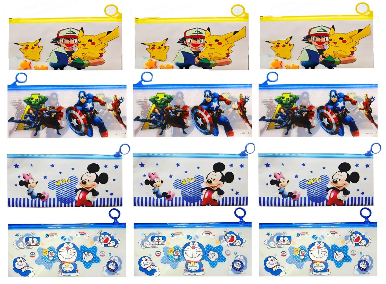 SHUDAUSHI Plastic S For Birthday For Boys Party In Bulk 12Pcs Party Favor S For Boys Pencil Pouch In Bulk For Boys For Birthday Avenger,Doremon,Micky Theme Stationery Pouch (Boys)-Multicolor (B0CLRTL3NL) Amazon Price History, Amazon Price Tracker