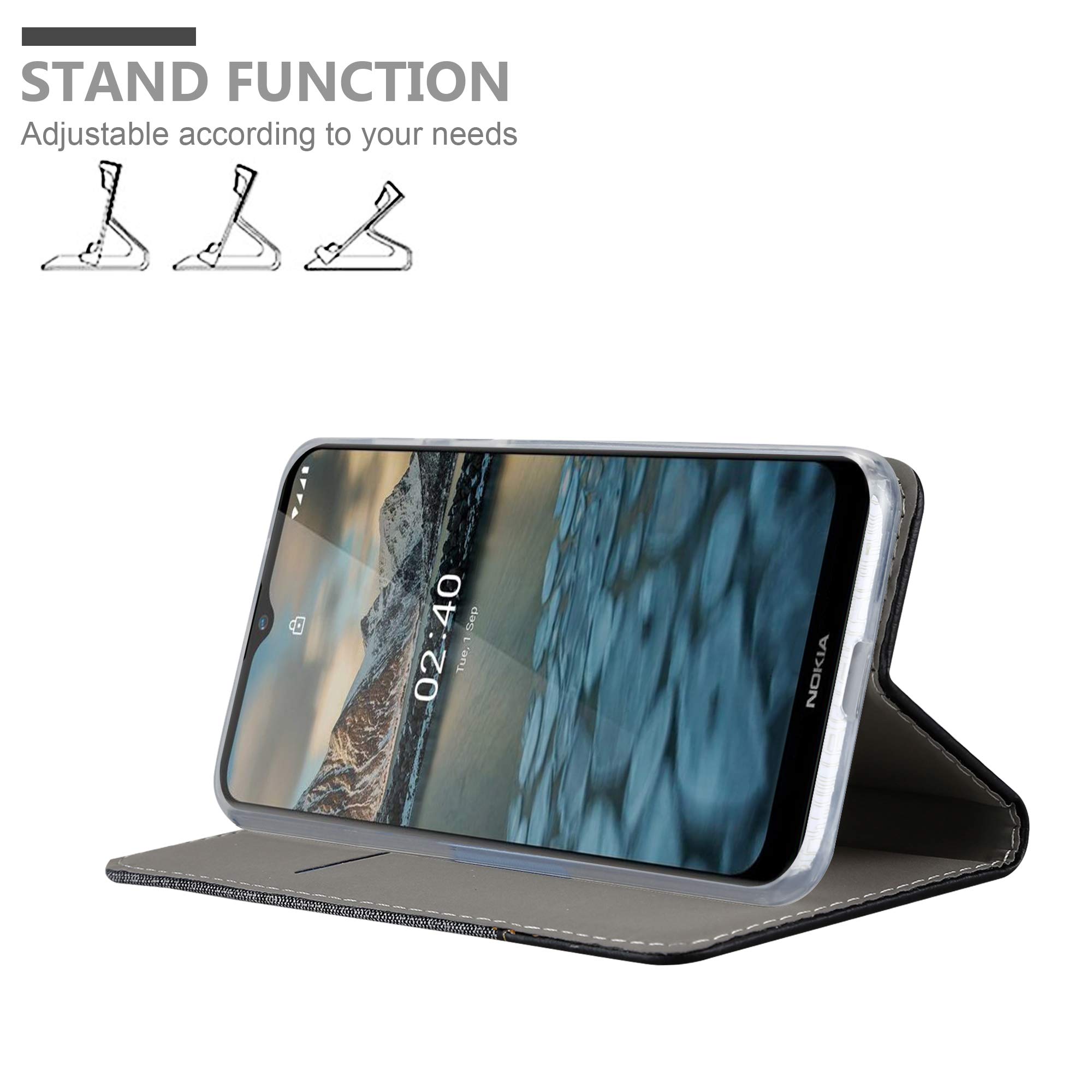 CADORABO Custodia Con Chiusura Magnetica, Funzione Stand E Tasca Per Le Carte Custodia Per Cellulare Per Galaxy S21 Ultra Nero Carbone 132736047
