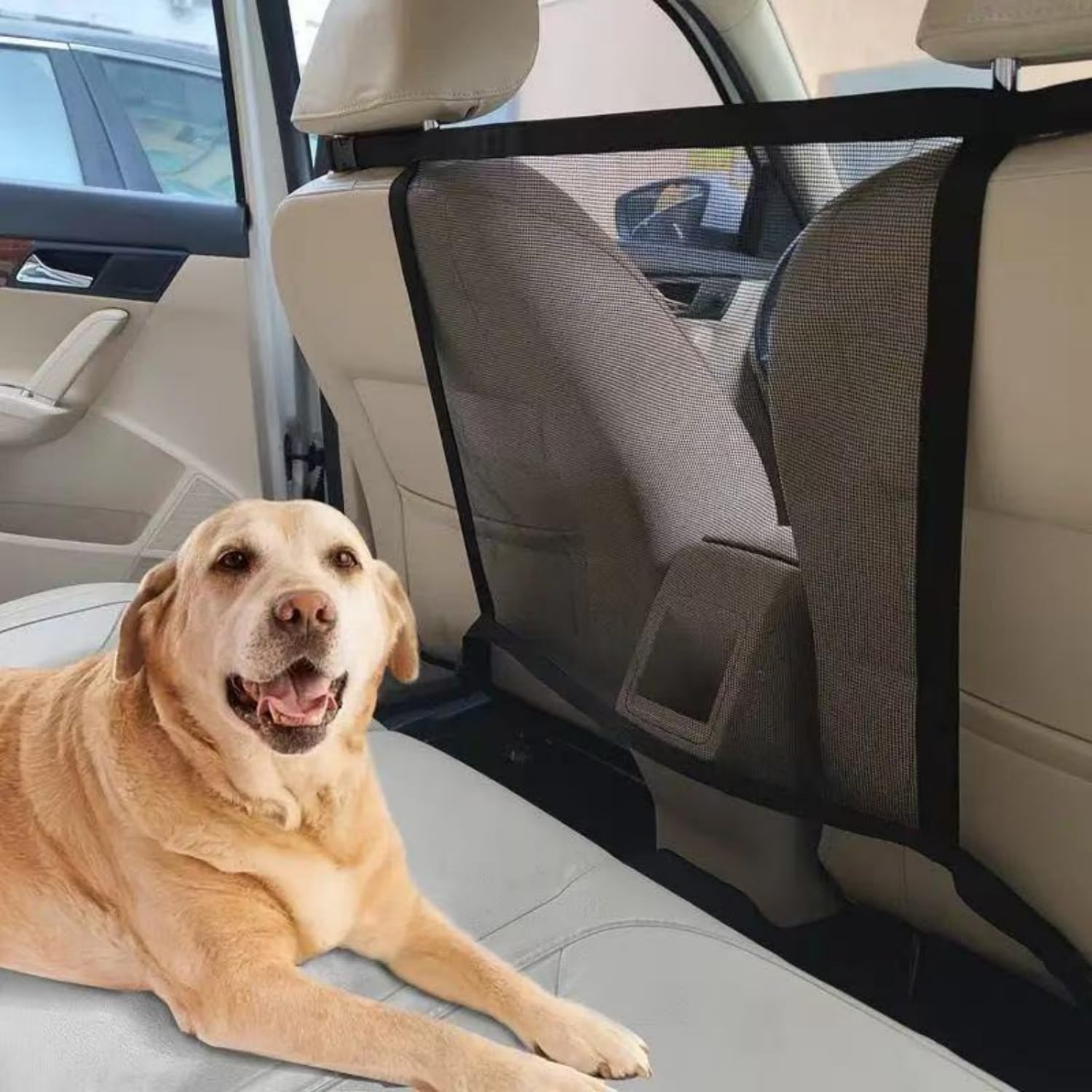 Filet pour voiture pour chiens solution anti-distraction pour habitacle Peugeot 107 50x55